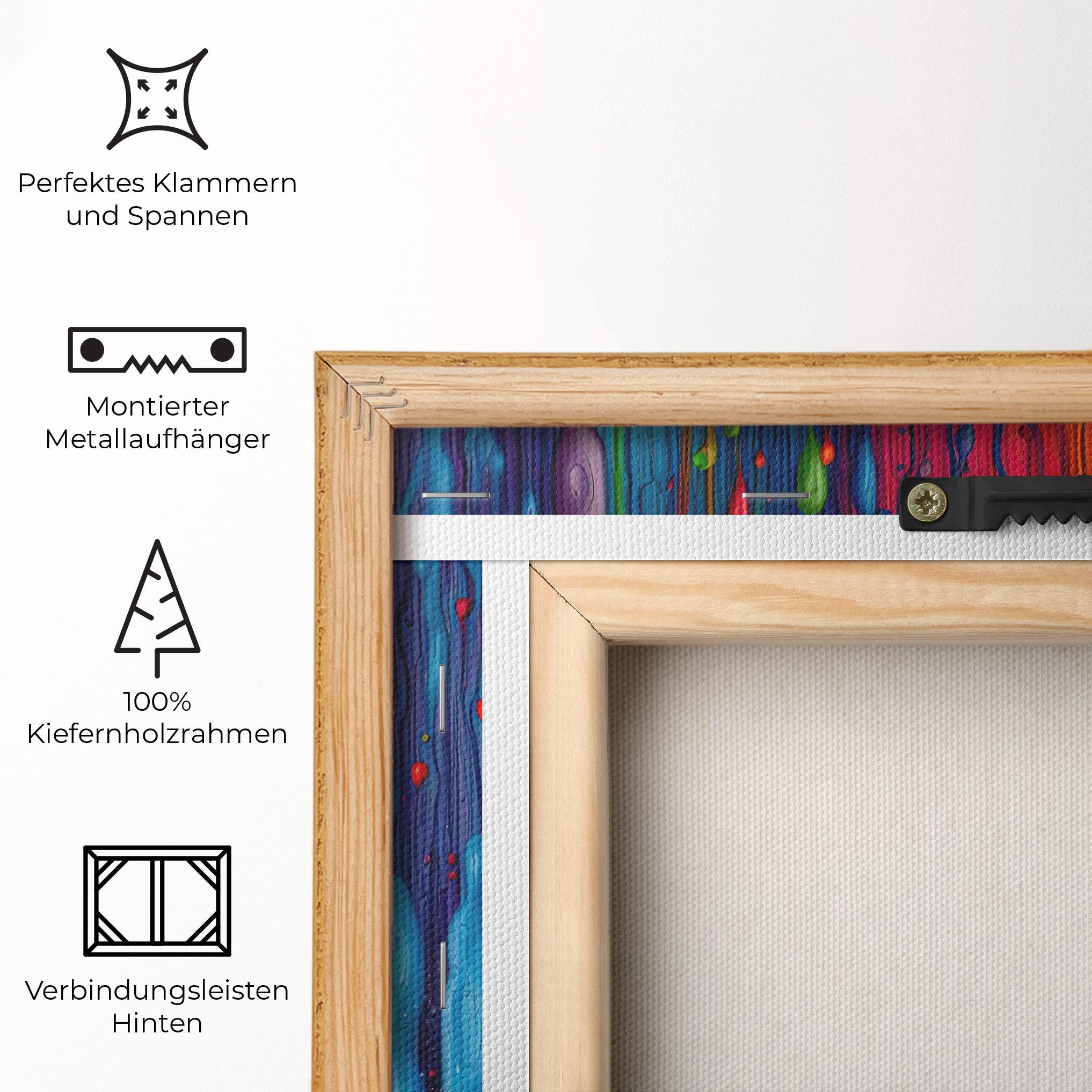 Leinwandbild Abstract Rainbow Pattern mockup 5
