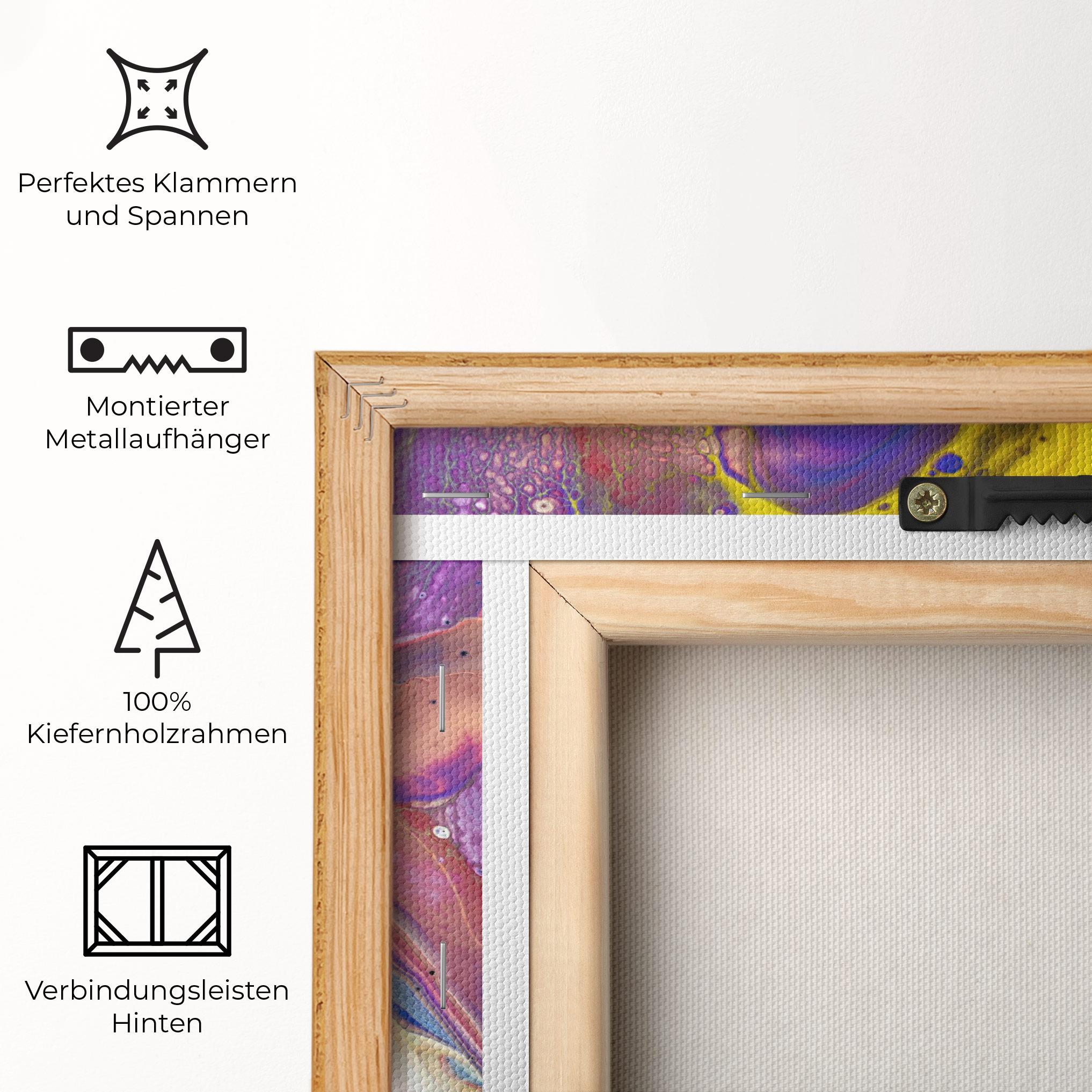 Leinwandbild Colorful Liquid Marble mockup 5