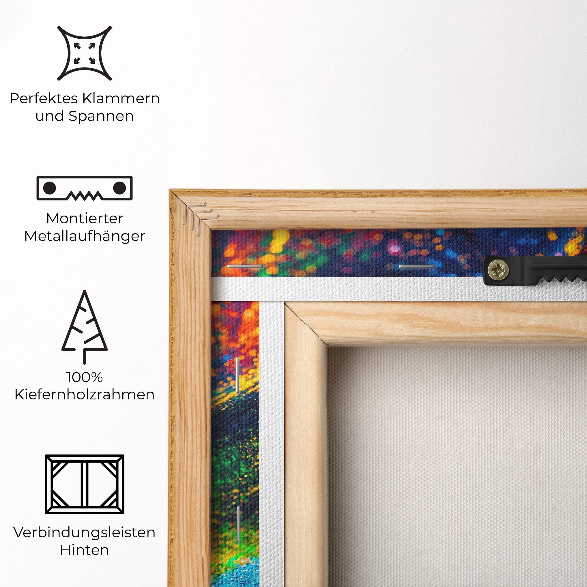 Leinwandbild Fluorescent Green Lips mockup 5