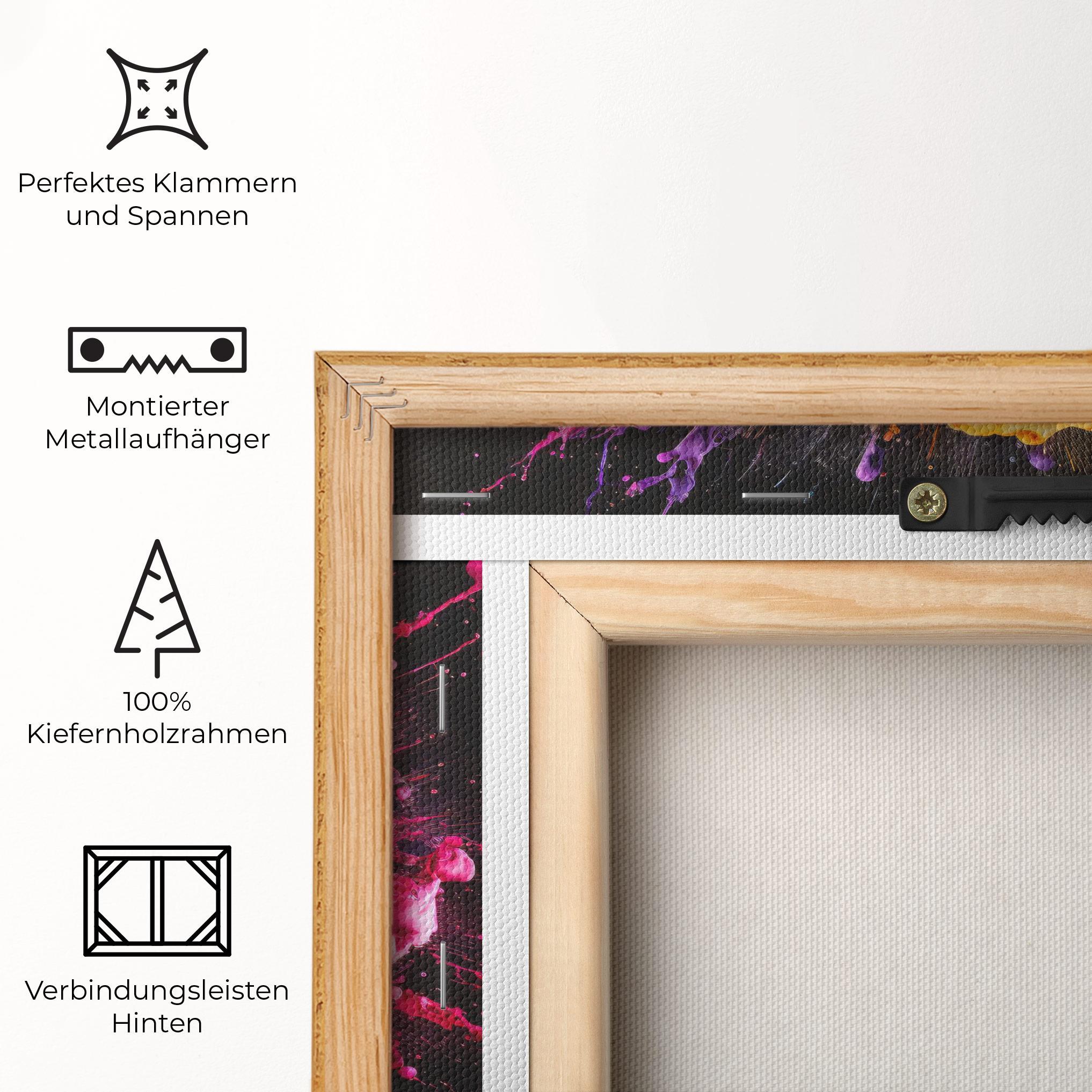 Leinwandbild Oily Splash Explosion mockup 5