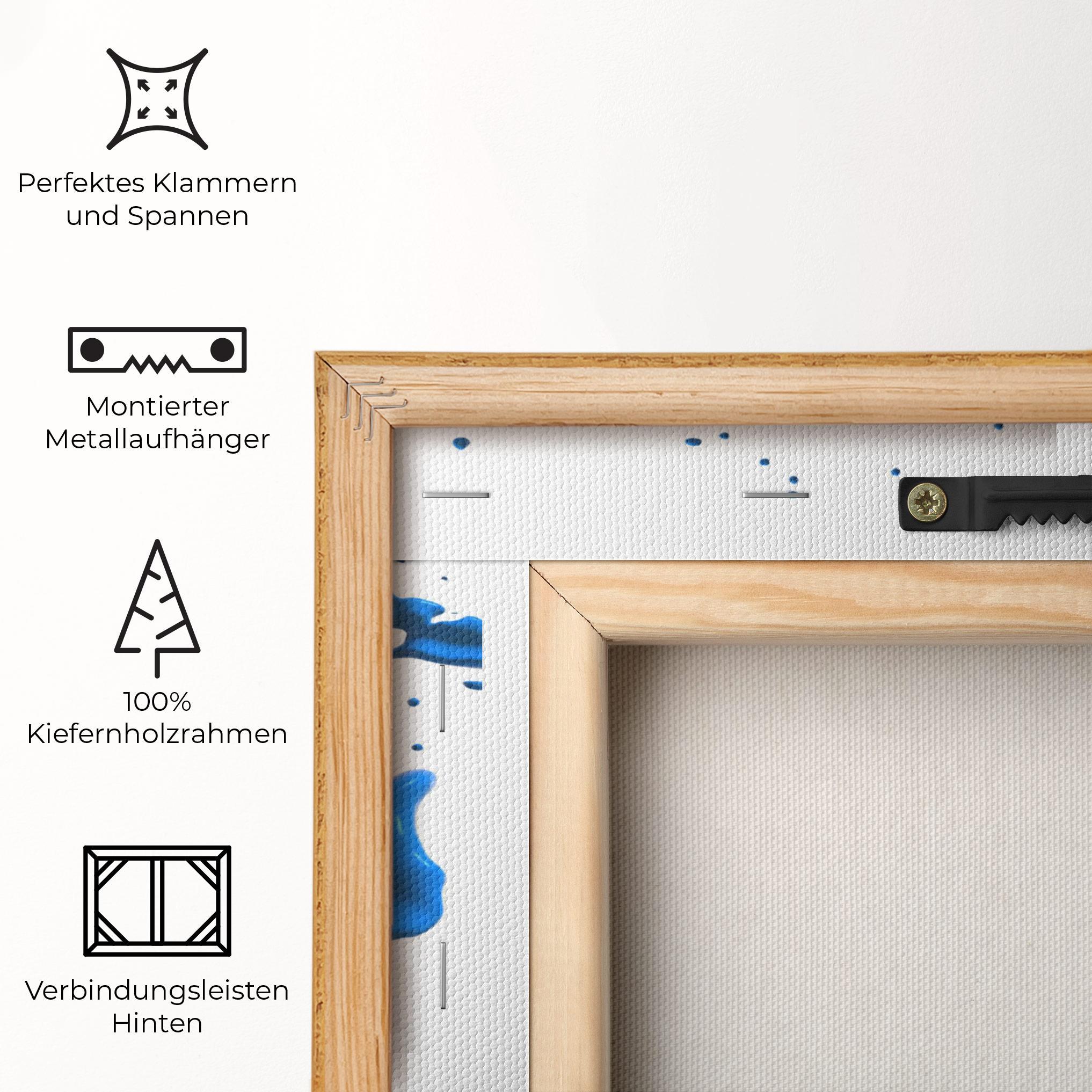 Leinwandbild Pink And Blue Splash mockup 5