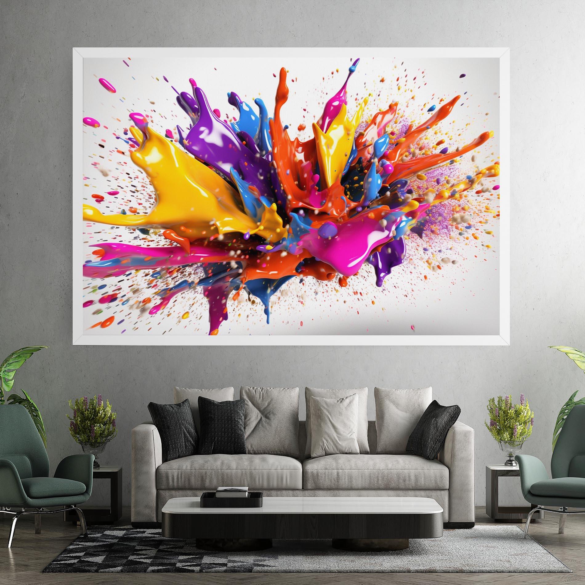 Leinwandbild Abstract Splash 3d mockup 7