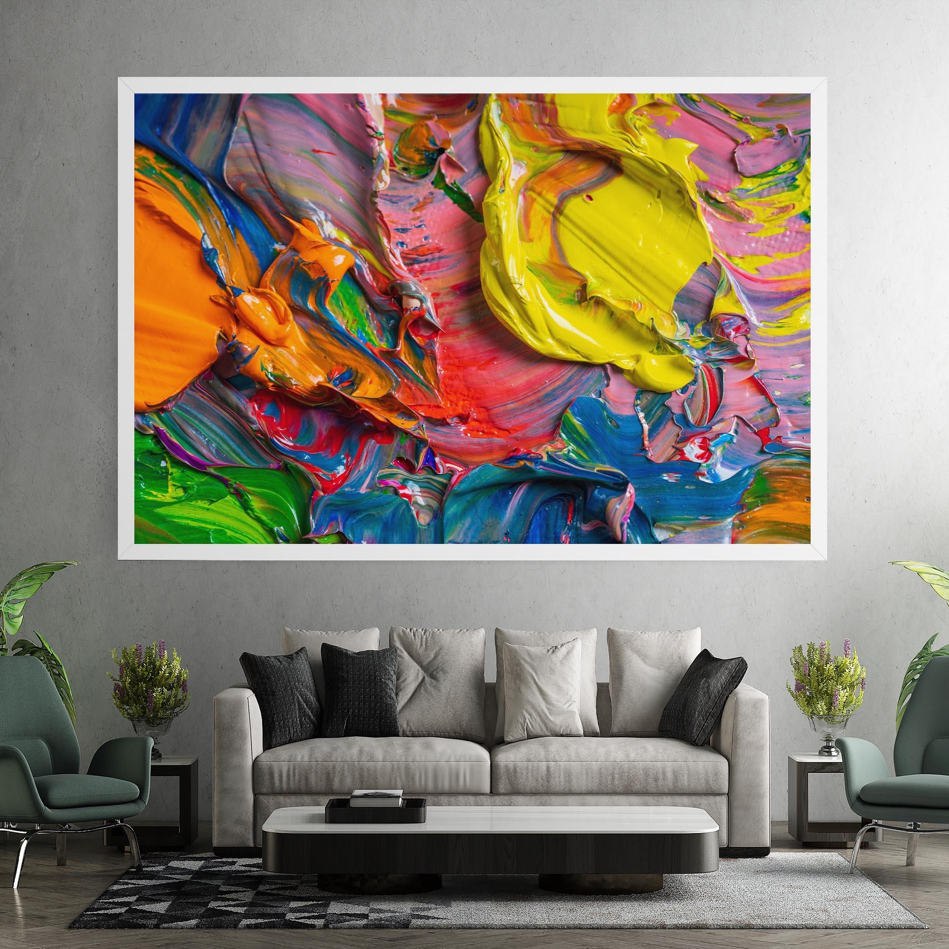 Leinwandbild Bright Oil Colors mockup 7