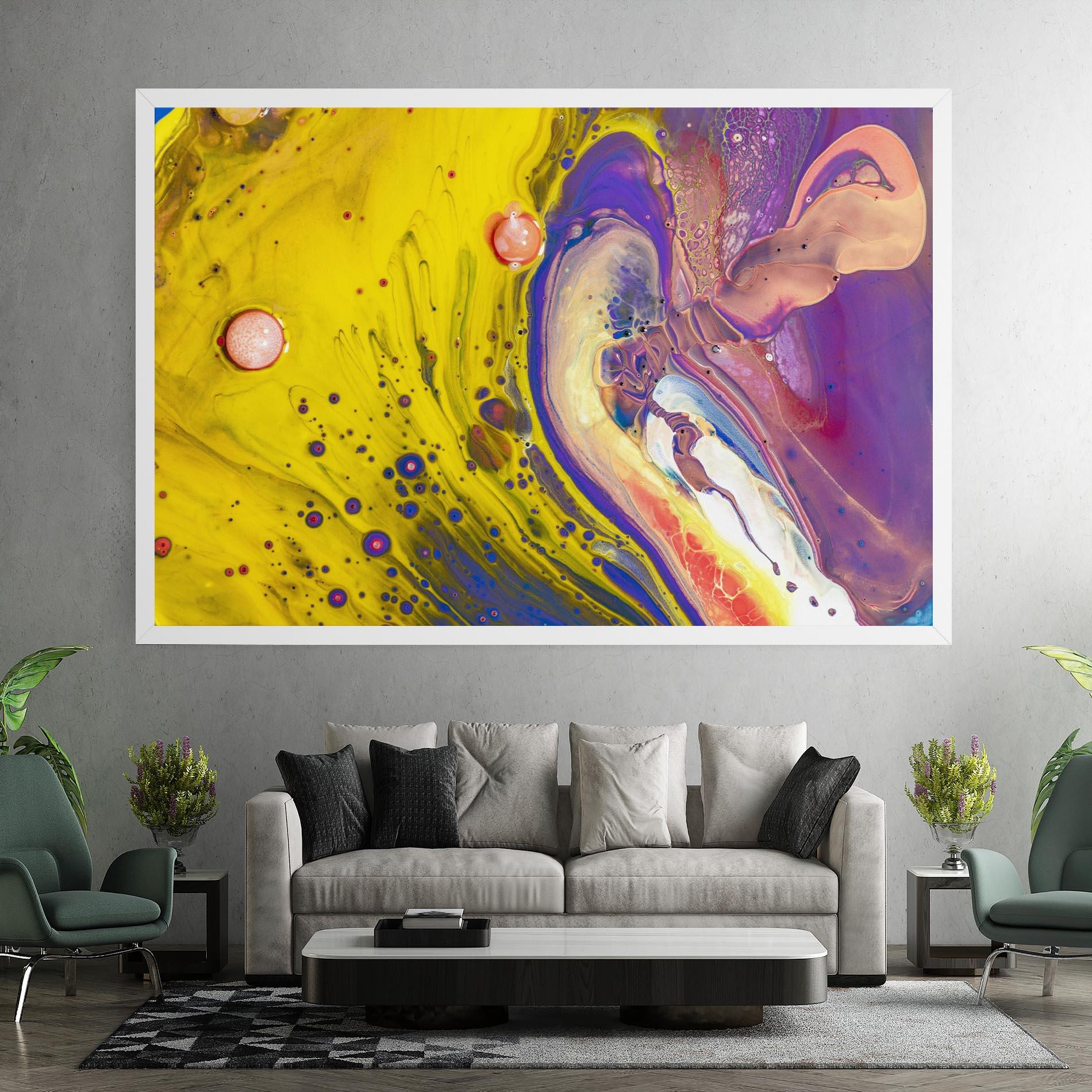 Leinwandbild Colorful Liquid Marble mockup 7