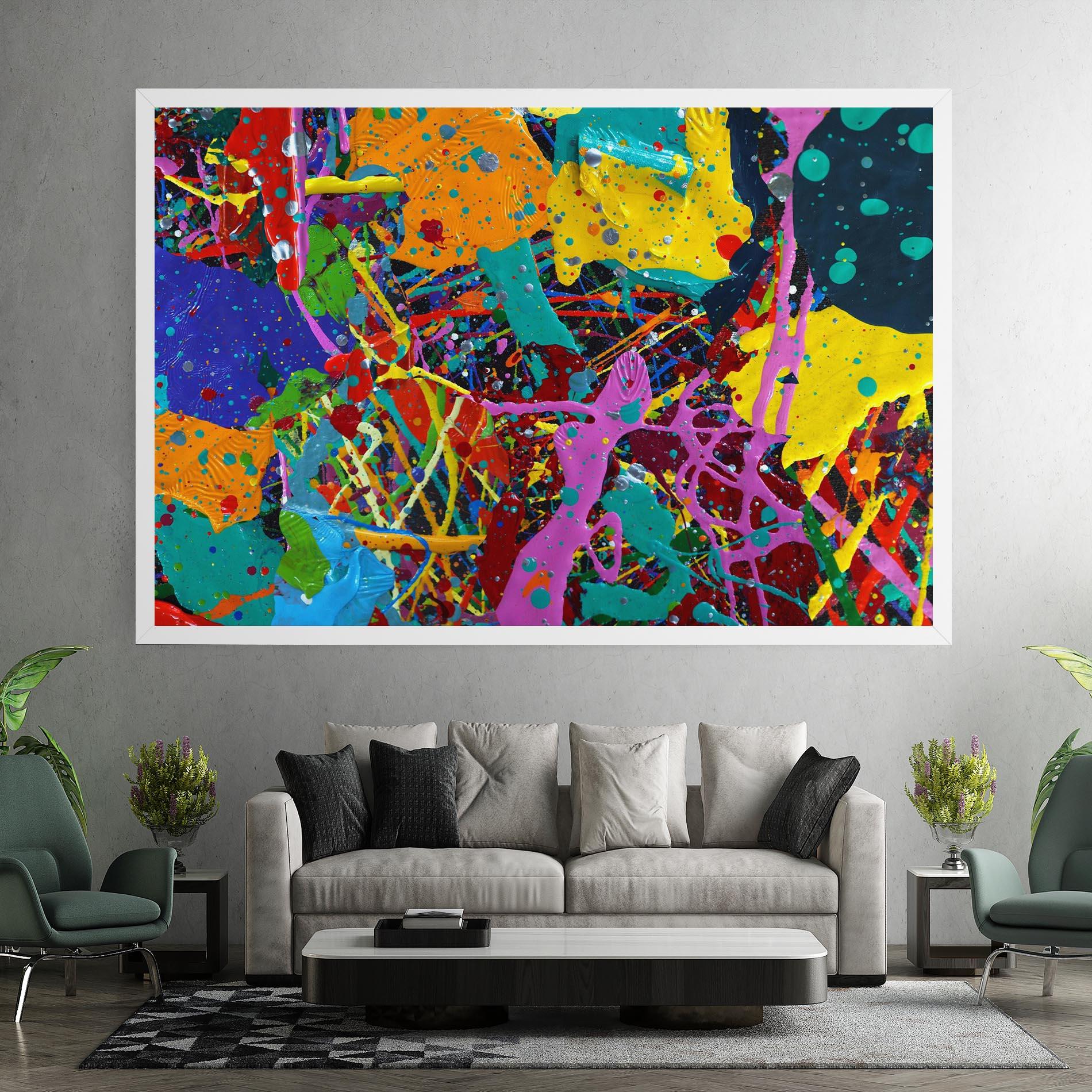 Leinwandbild Dark Panorama mockup 7