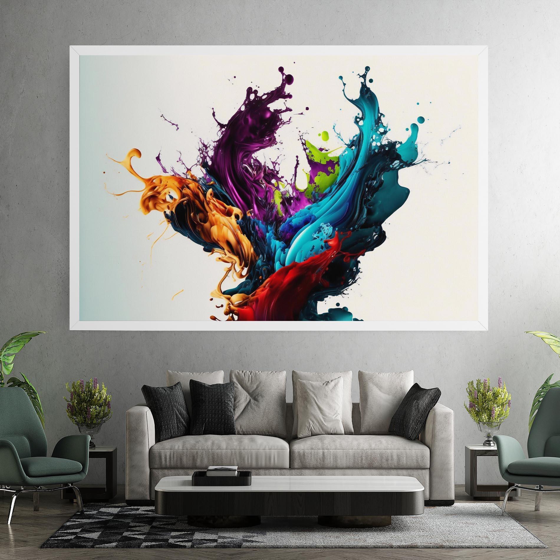 Leinwandbild Dark Purple Splash mockup 7