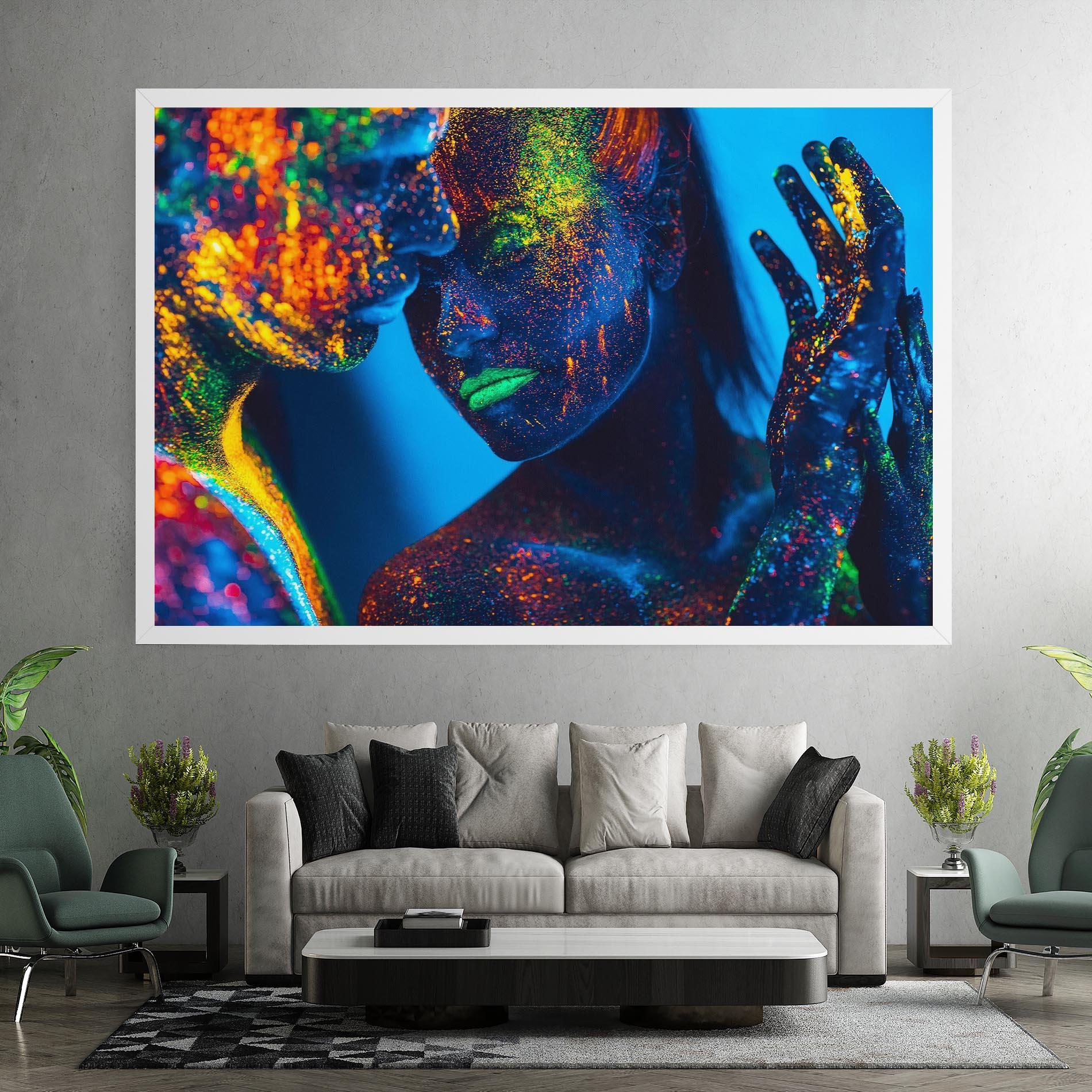 Leinwandbild Fluorescent Couple mockup 7
