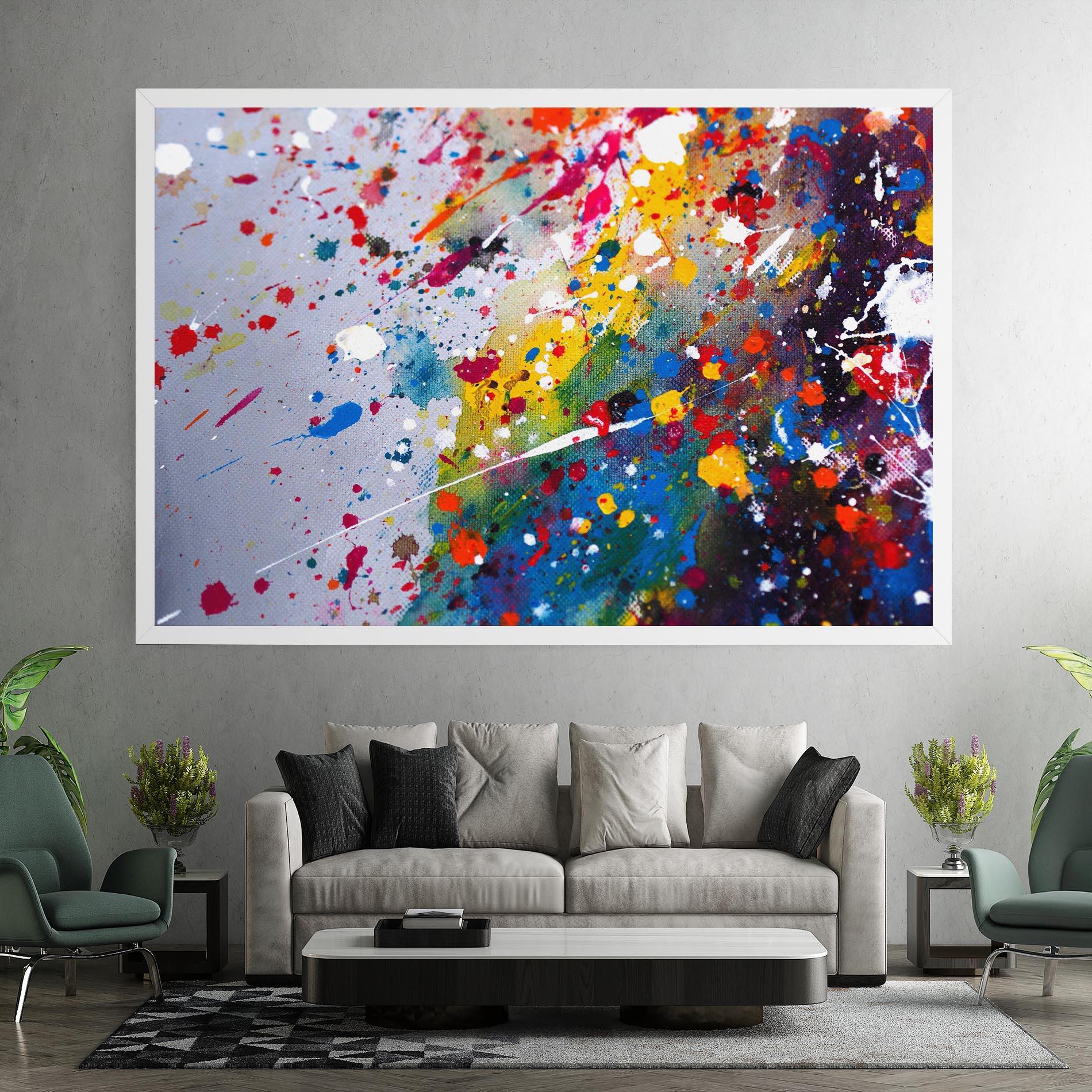 Leinwandbild Watercolor Drops mockup 7