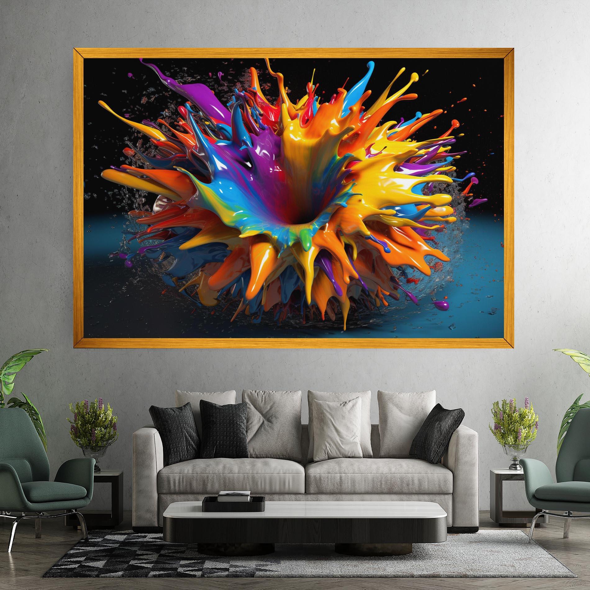 Leinwandbild 3d Color Splash mockup 7