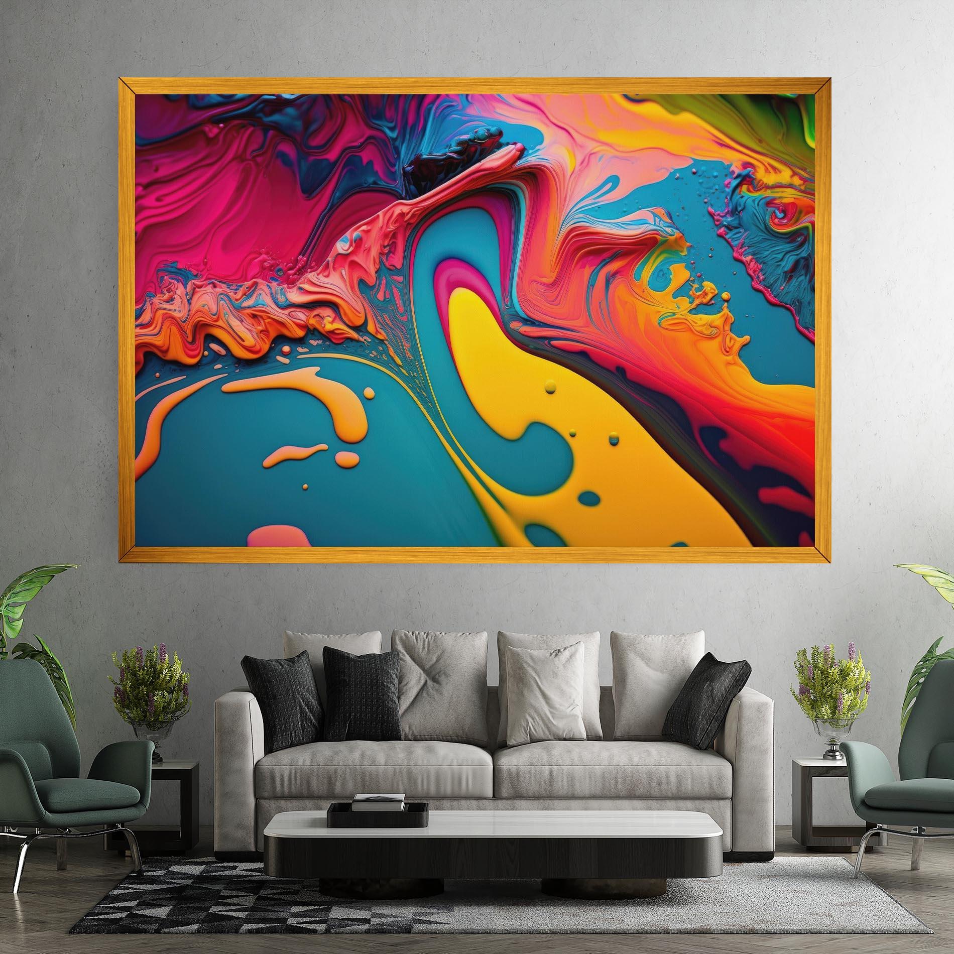 Leinwandbild Acrylic Close Up mockup 7