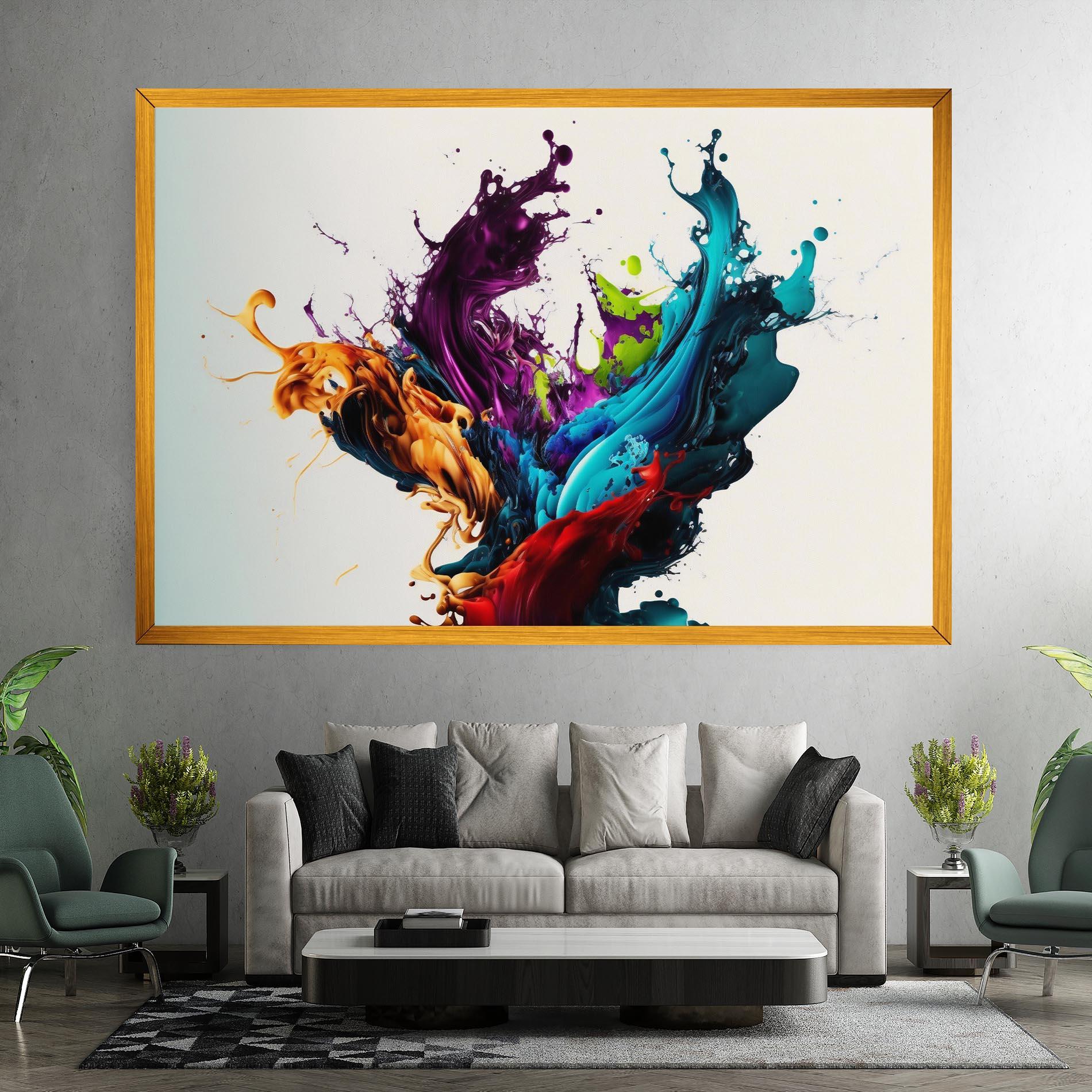 Leinwandbild Dark Purple Splash mockup 7