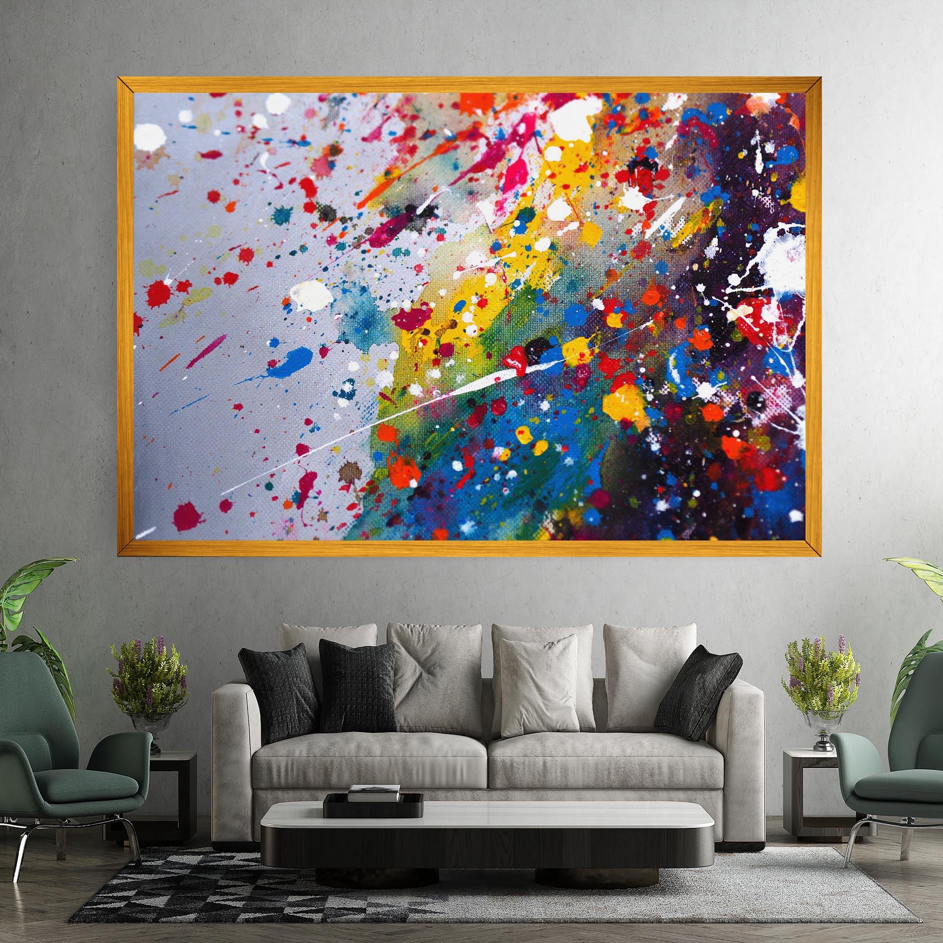 Leinwandbild Watercolor Drops mockup 7