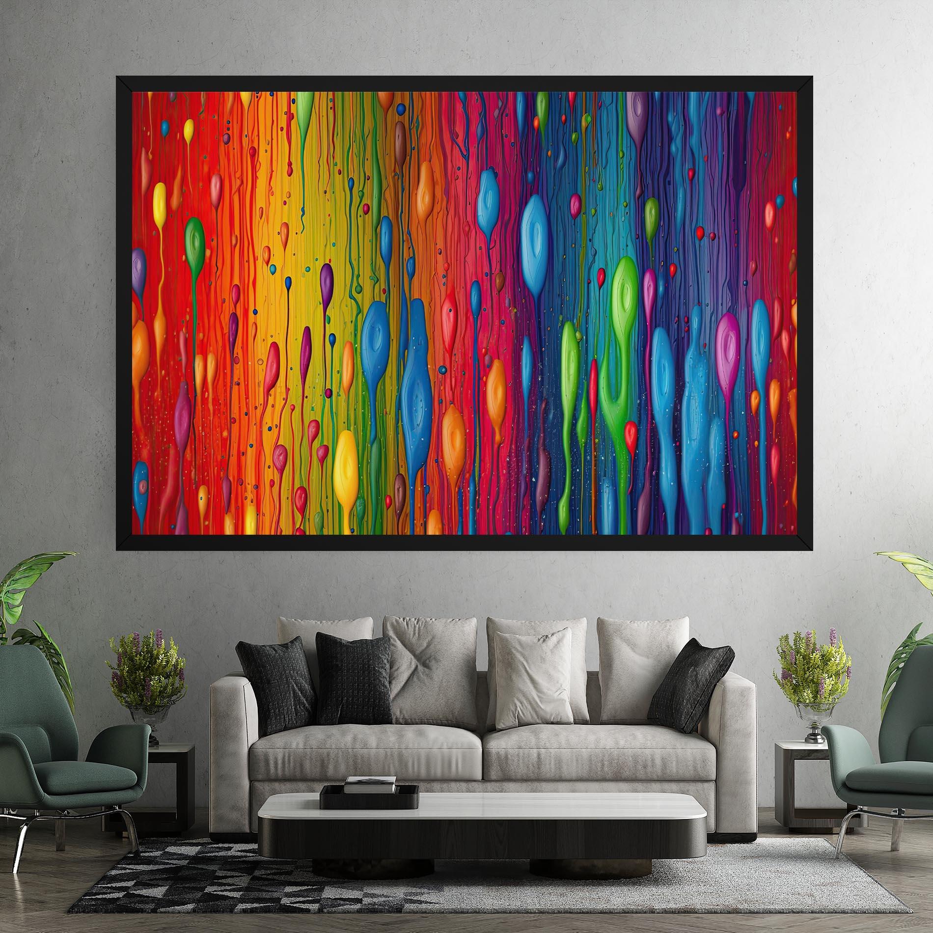 Leinwandbild Abstract Rainbow Pattern mockup 7