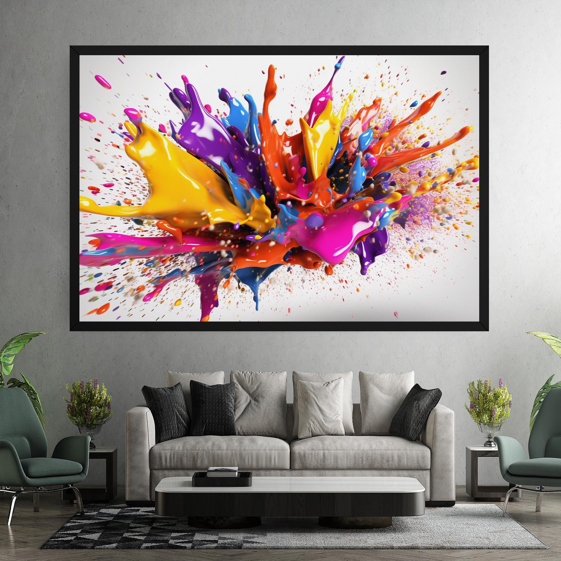 Leinwandbild Abstract Splash 3d mockup 7