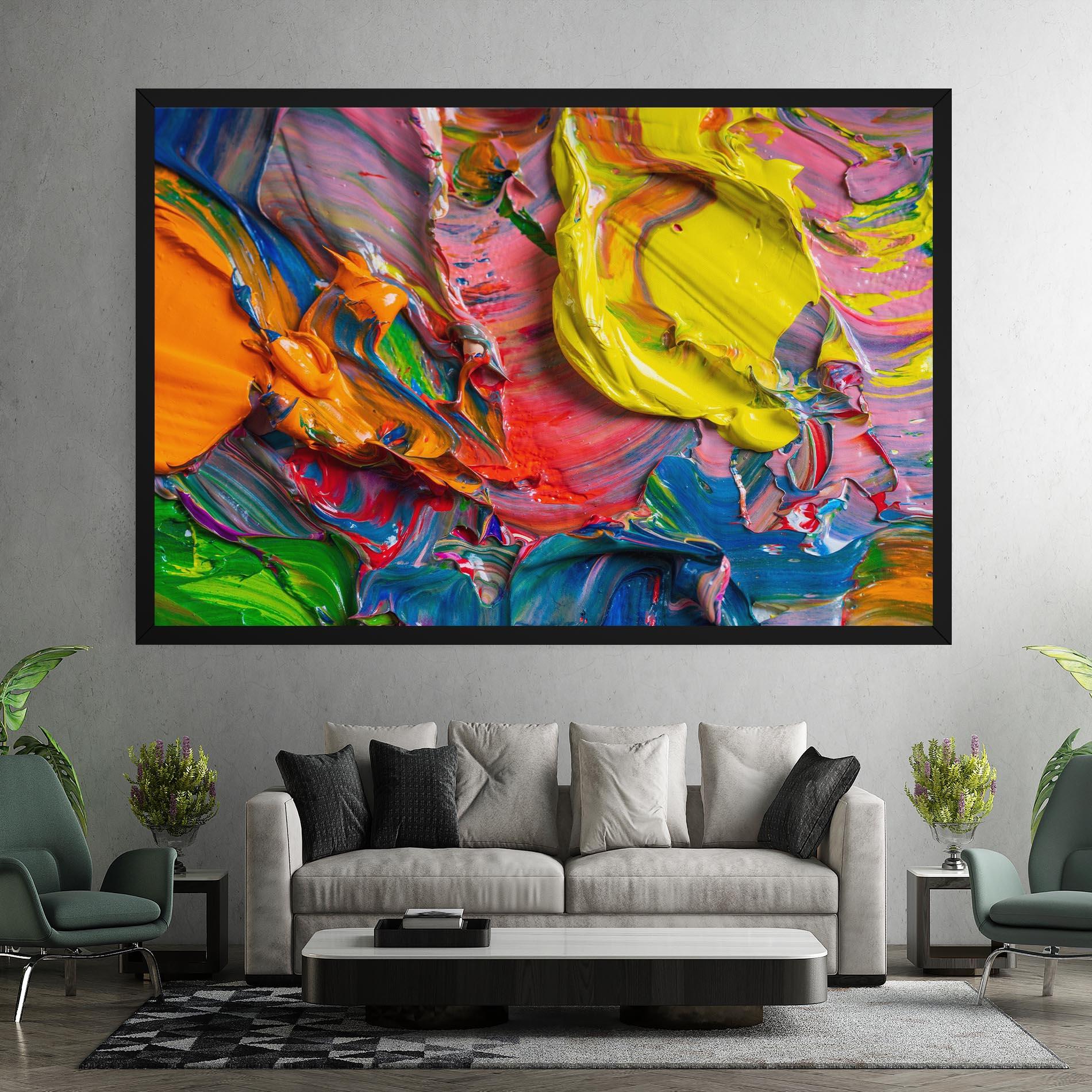 Leinwandbild Bright Oil Colors mockup 7