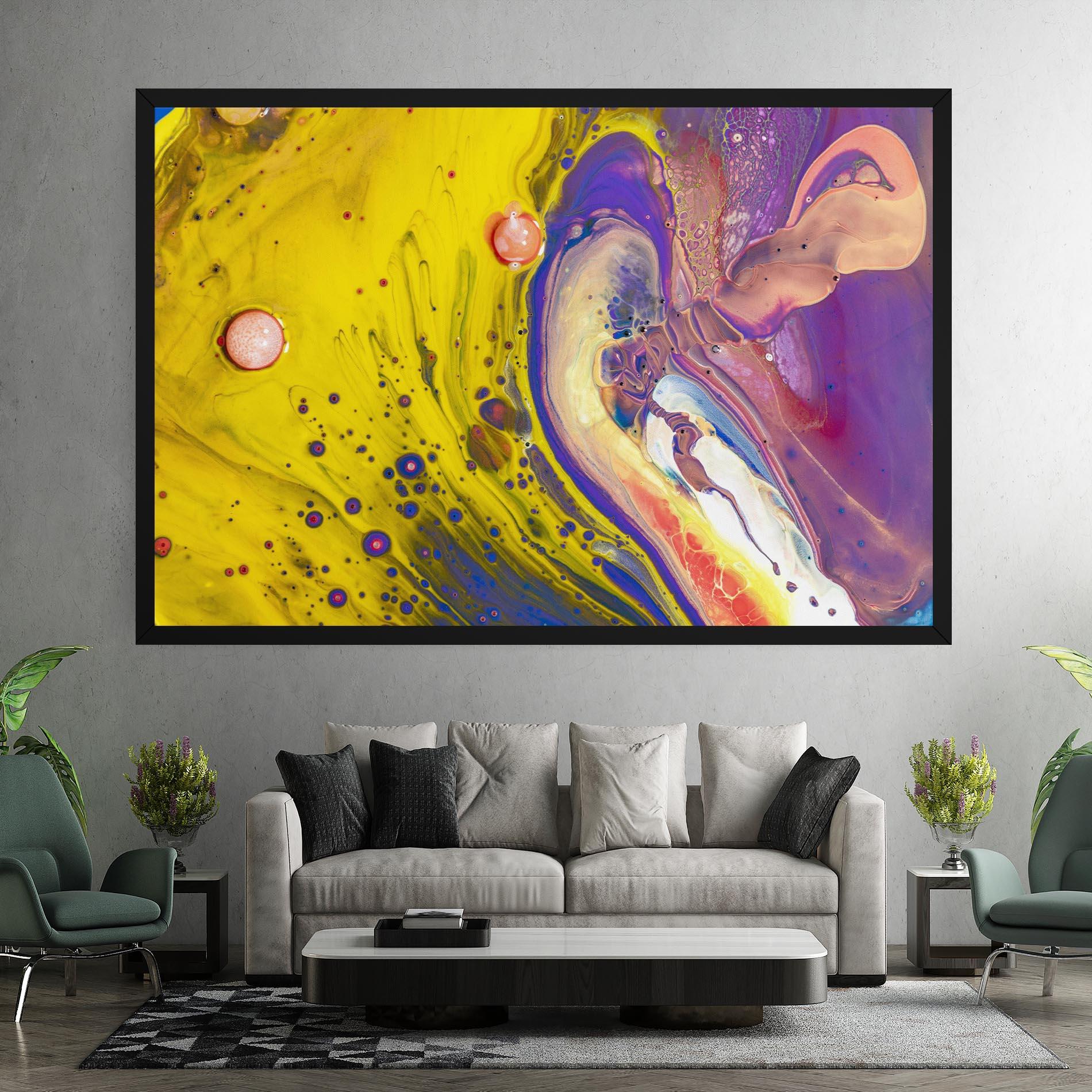 Leinwandbild Colorful Liquid Marble mockup 7