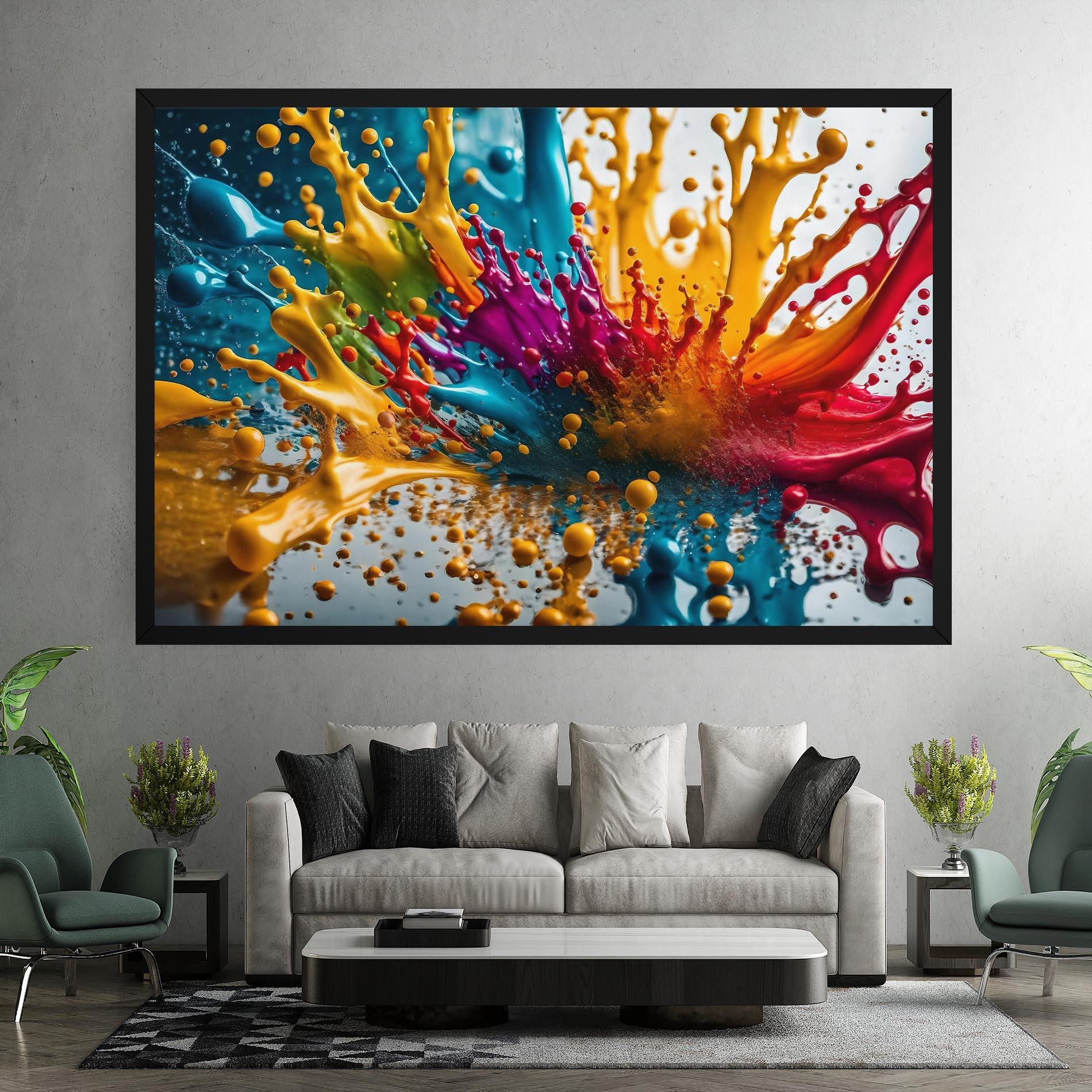 Leinwandbild Colorful Water Splash mockup 7