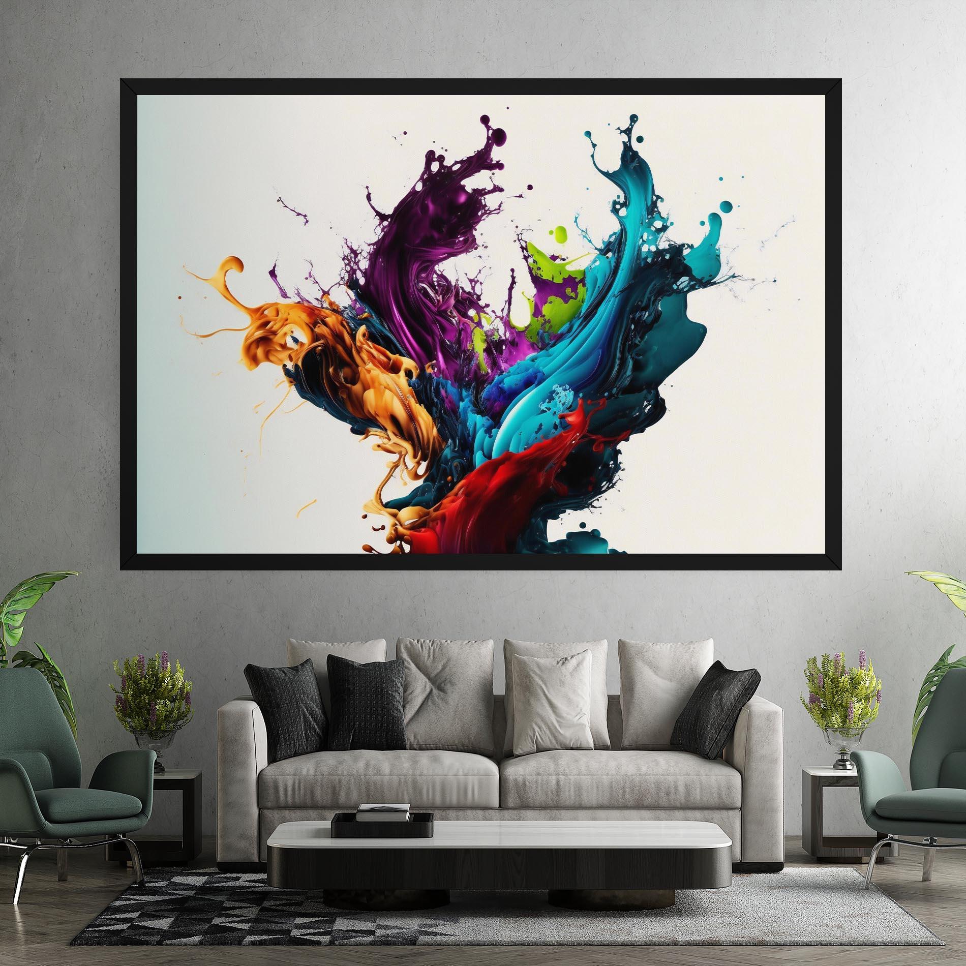 Leinwandbild Dark Purple Splash mockup 7