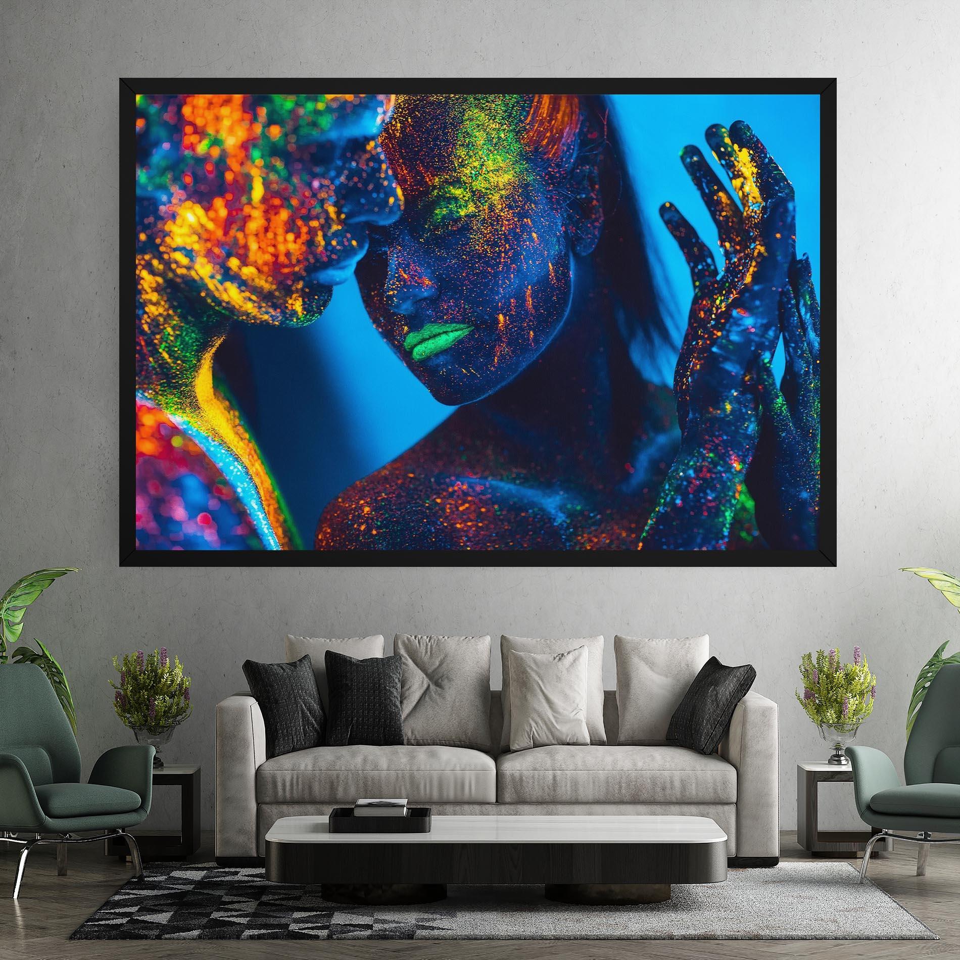Leinwandbild Fluorescent Couple mockup 7