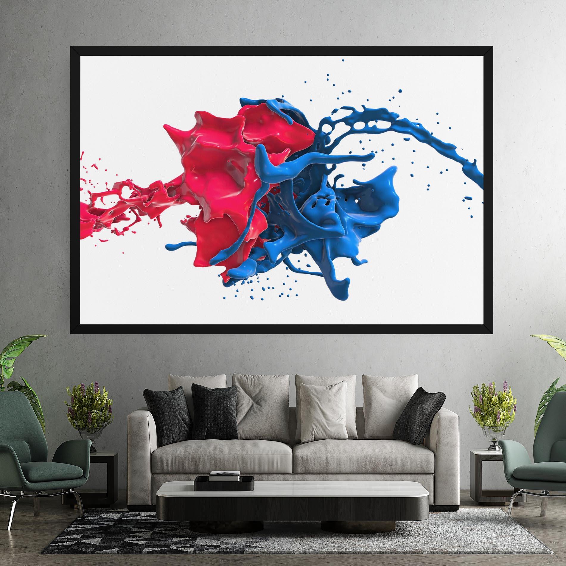 Leinwandbild Pink And Blue Splash mockup 7