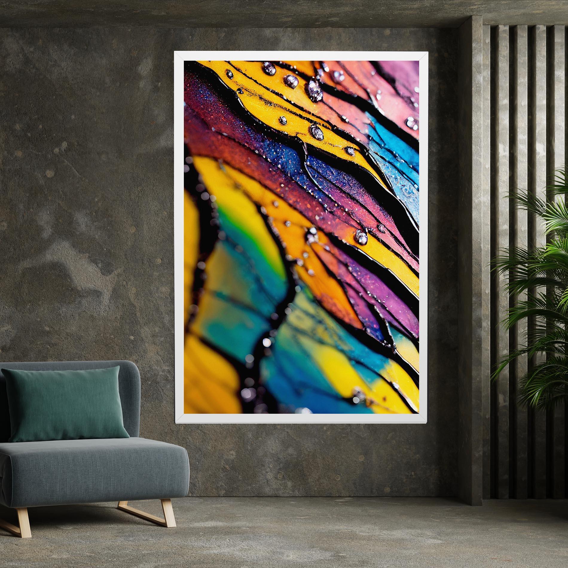 Leinwandbild Beautiful Colorful Epoxy mockup 7