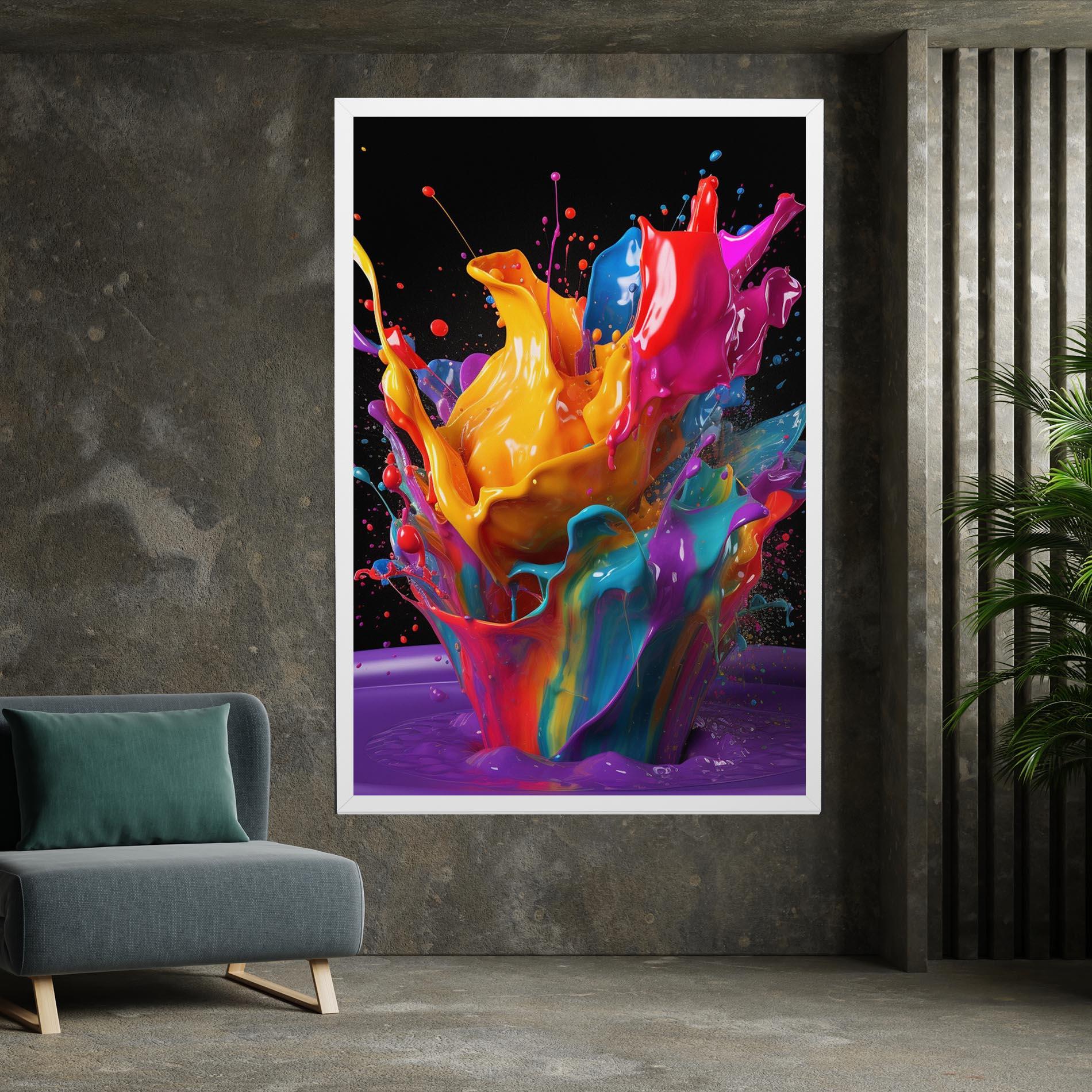 Leinwandbild Brightly Color Splashing mockup 7