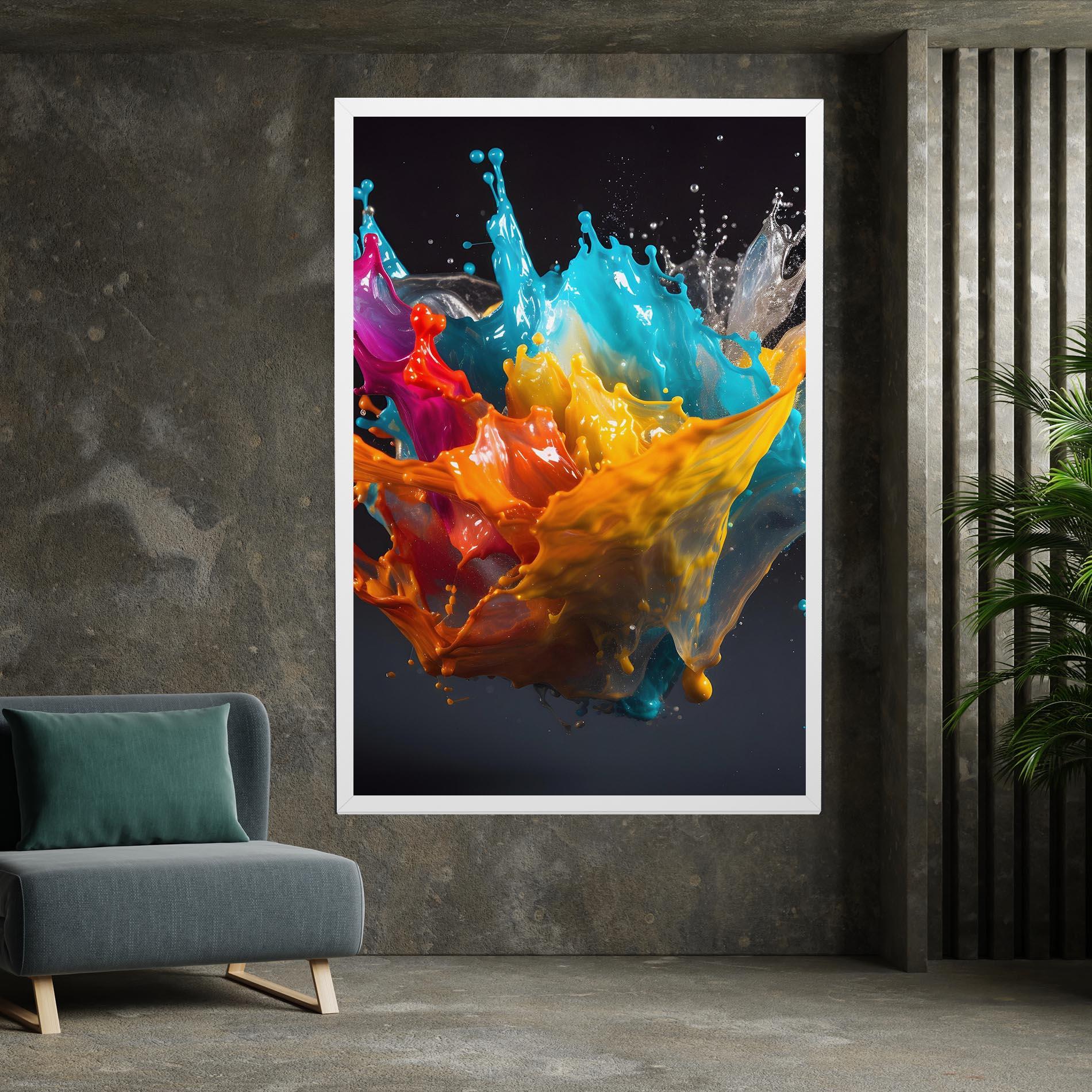 Leinwandbild Colorful Splash Floating mockup 7