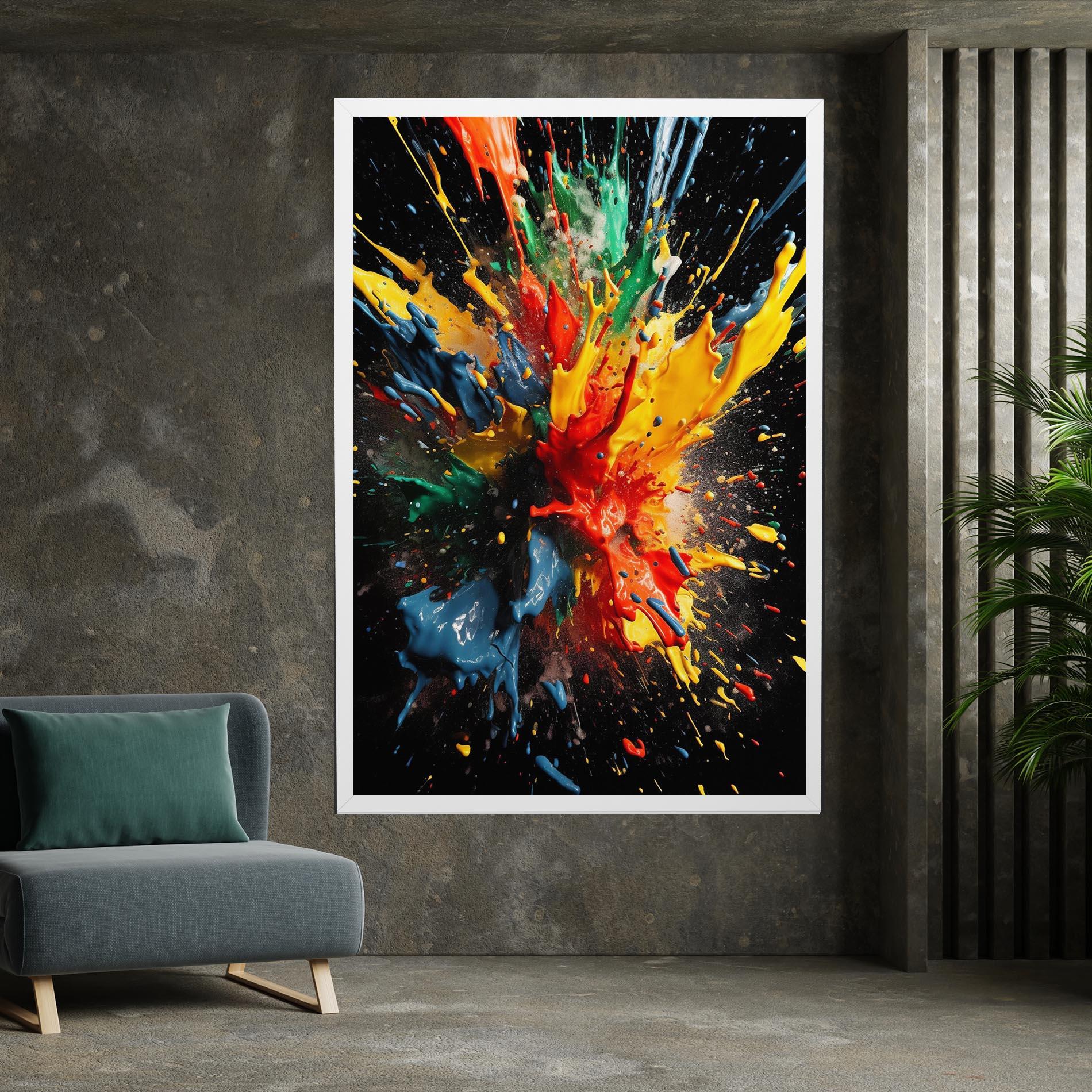 Leinwandbild Floating Color Splash mockup 7