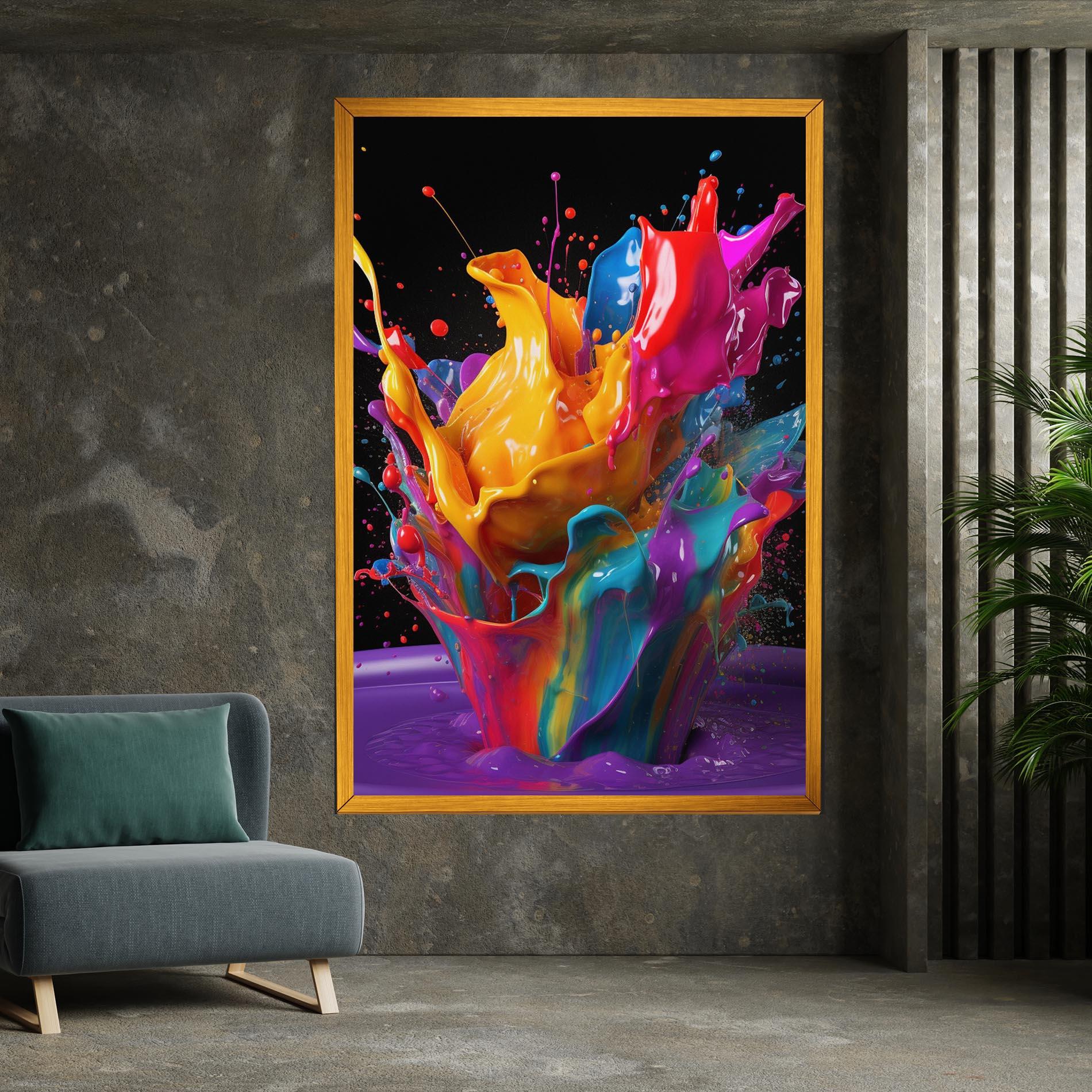 Leinwandbild Brightly Color Splashing mockup 7