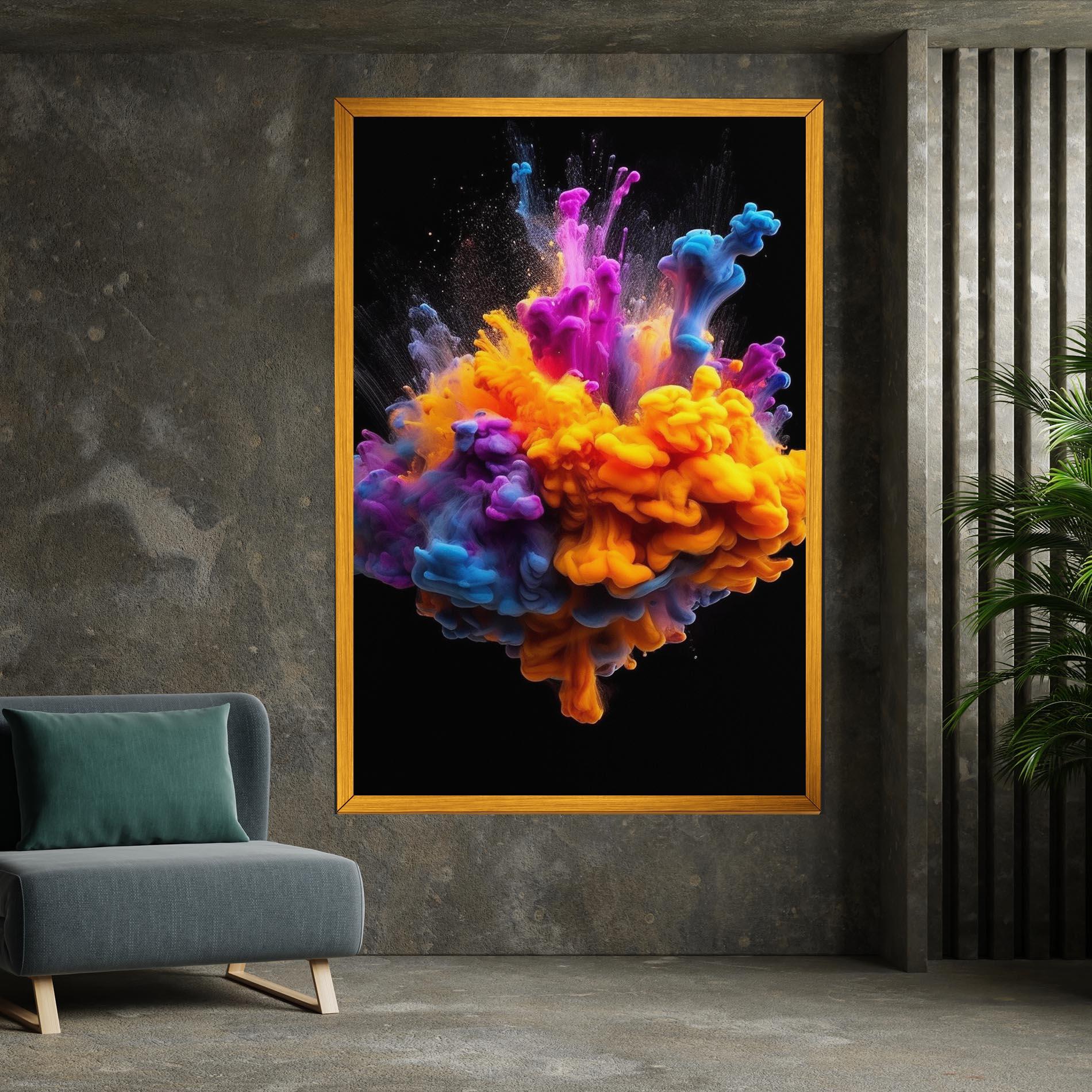 Leinwandbild Colorful Cloud Liquid mockup 7