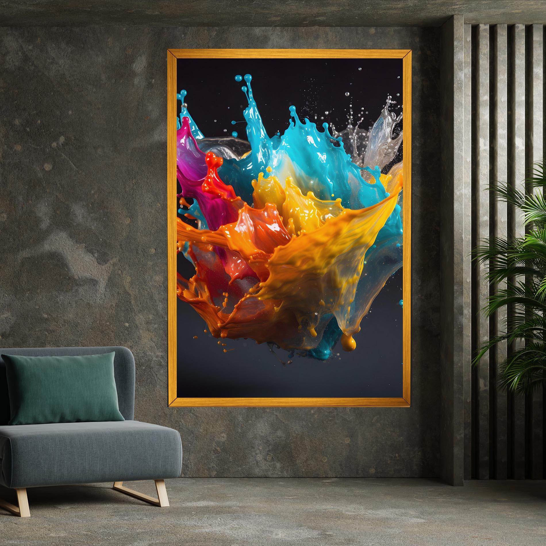 Leinwandbild Colorful Splash Floating mockup 7