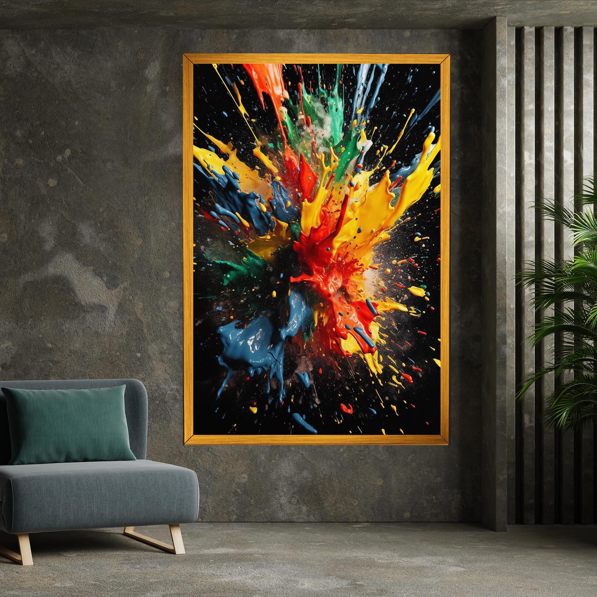 Leinwandbild Floating Color Splash mockup 7