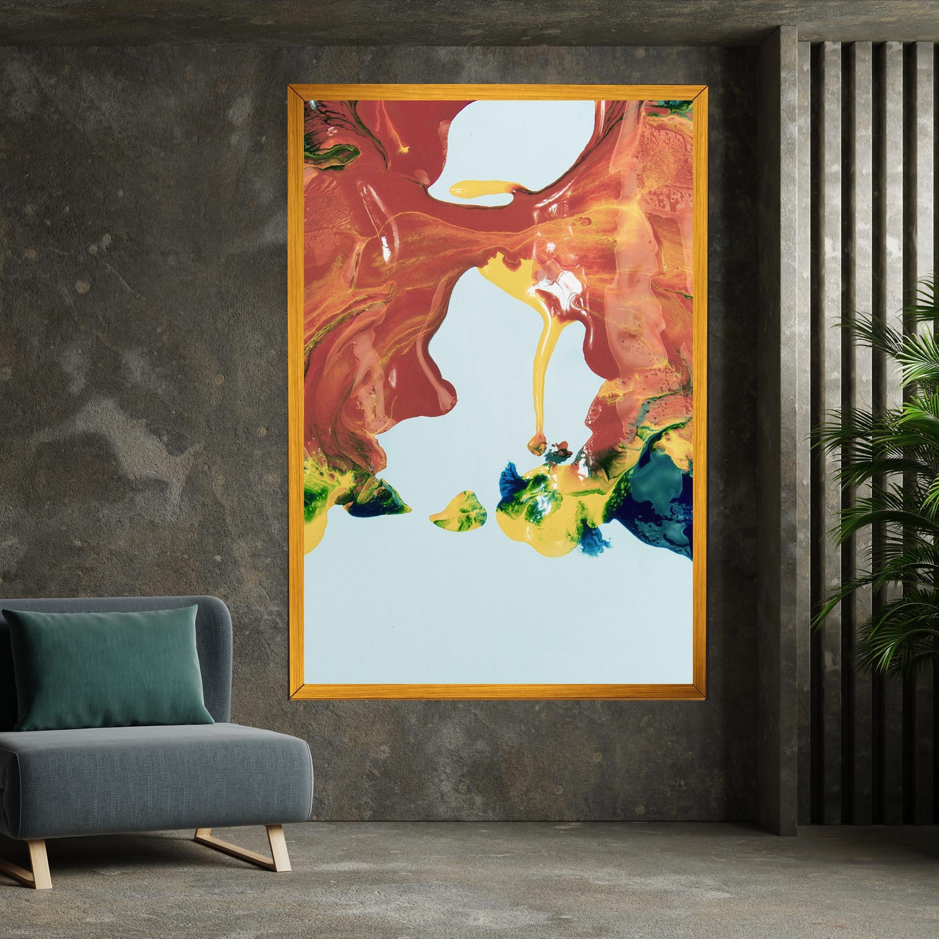 Leinwandbild Spilled Paint mockup 7