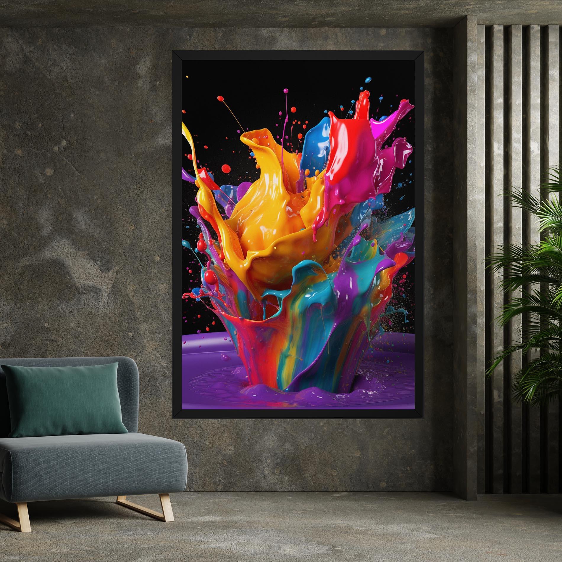 Leinwandbild Brightly Color Splashing mockup 7