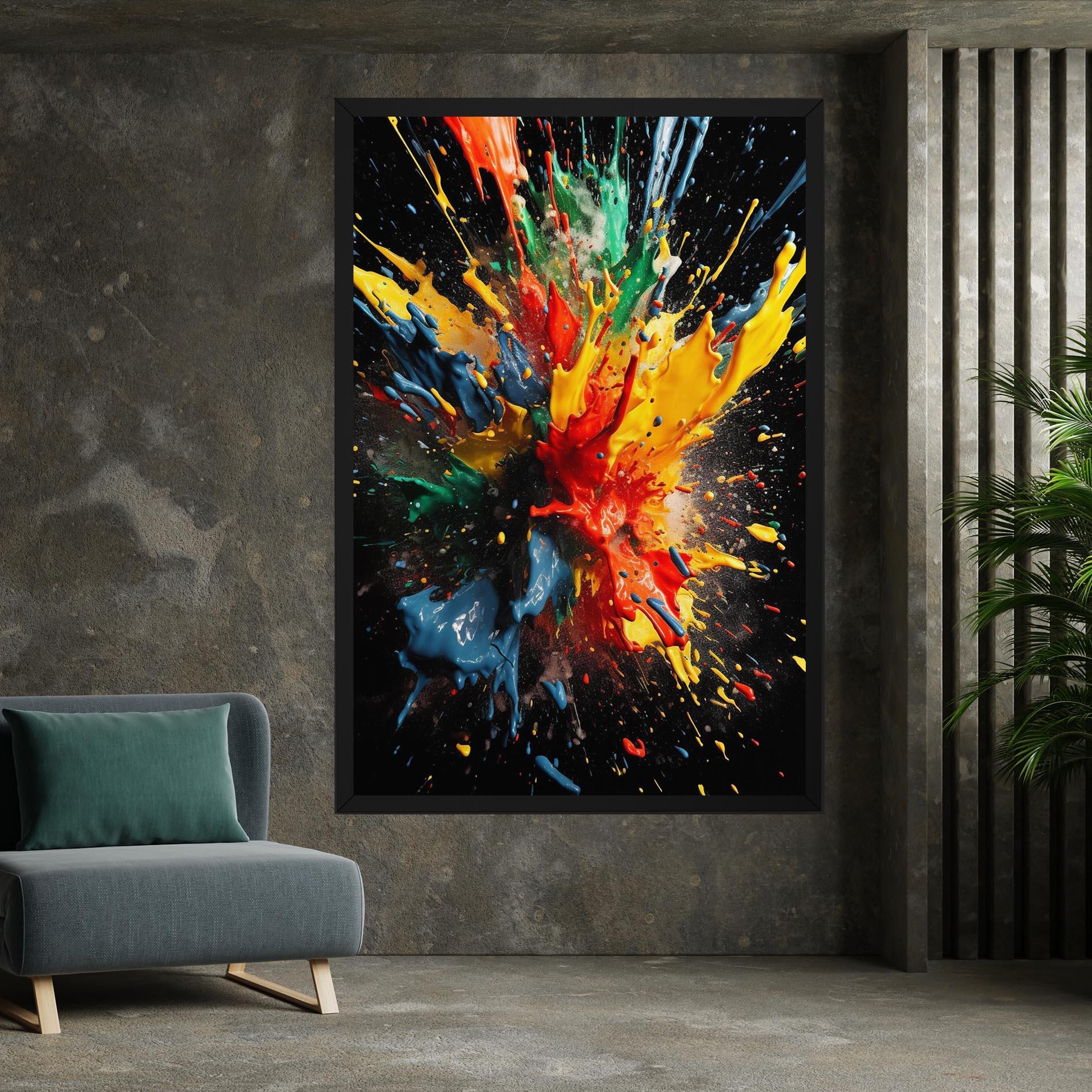 Leinwandbild Floating Color Splash mockup 7