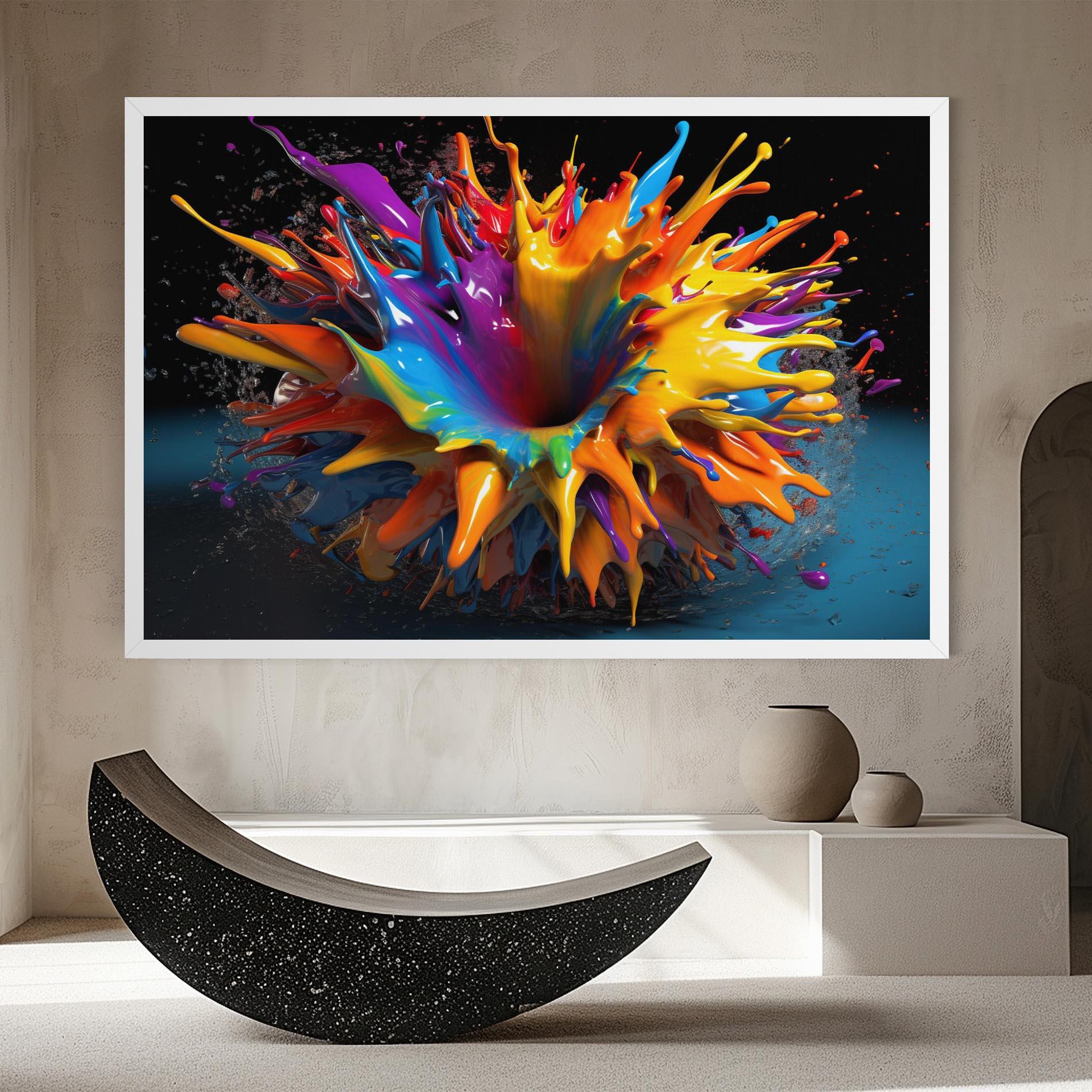 Leinwandbild 3d Color Splash mockup 8