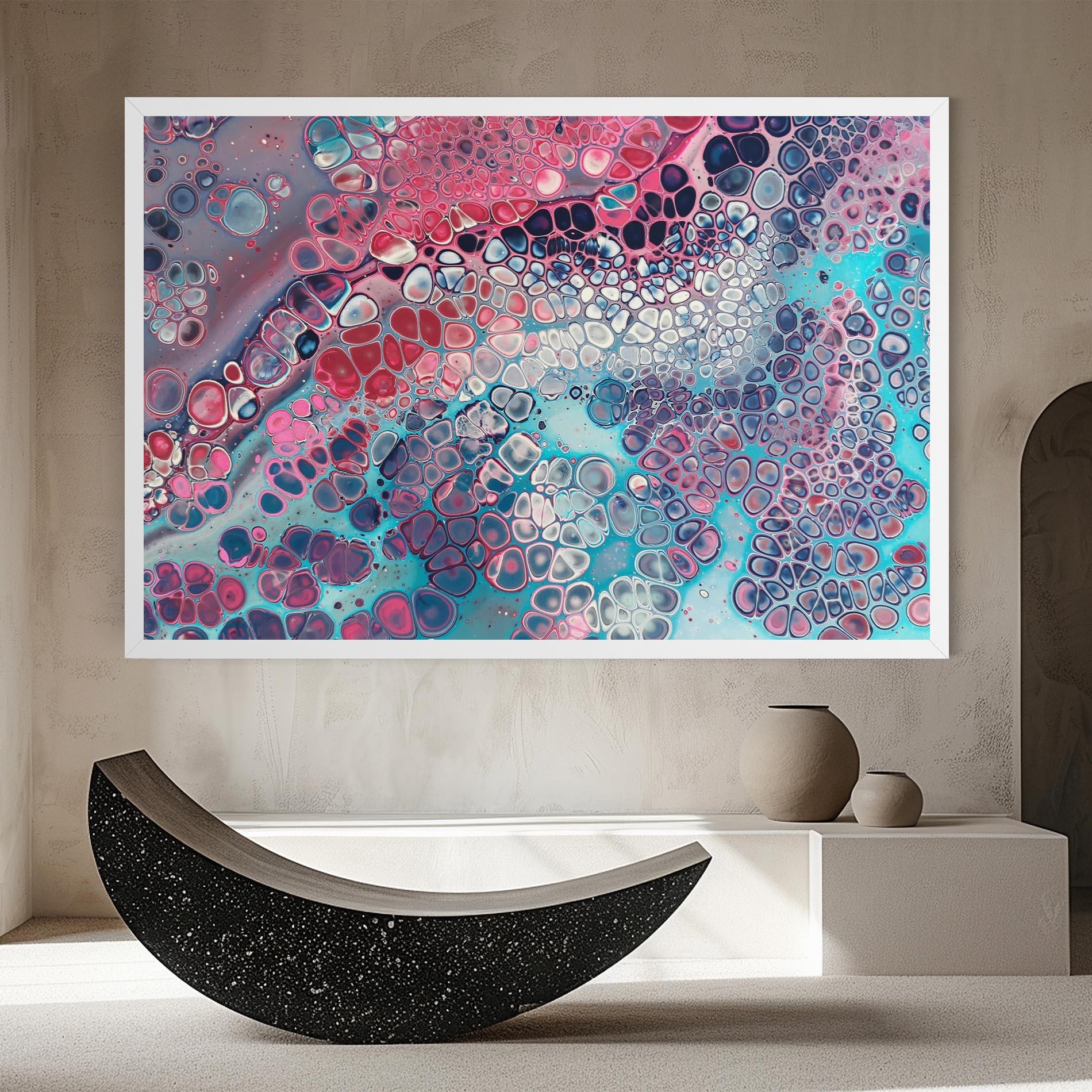 Leinwandbild Abstract Blue Objects mockup 8