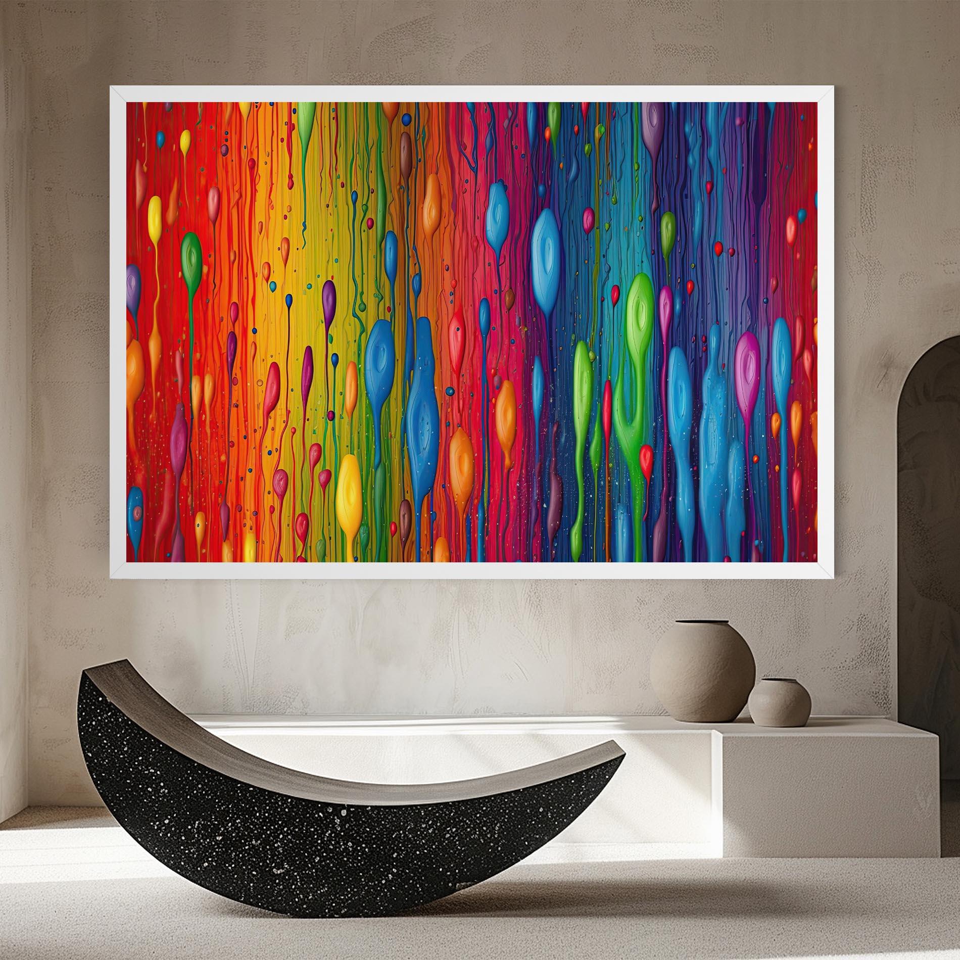 Leinwandbild Abstract Rainbow Pattern mockup 8