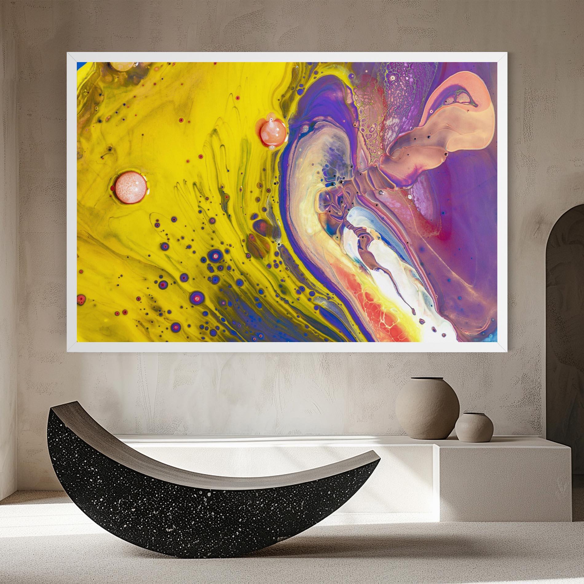 Leinwandbild Colorful Liquid Marble mockup 8