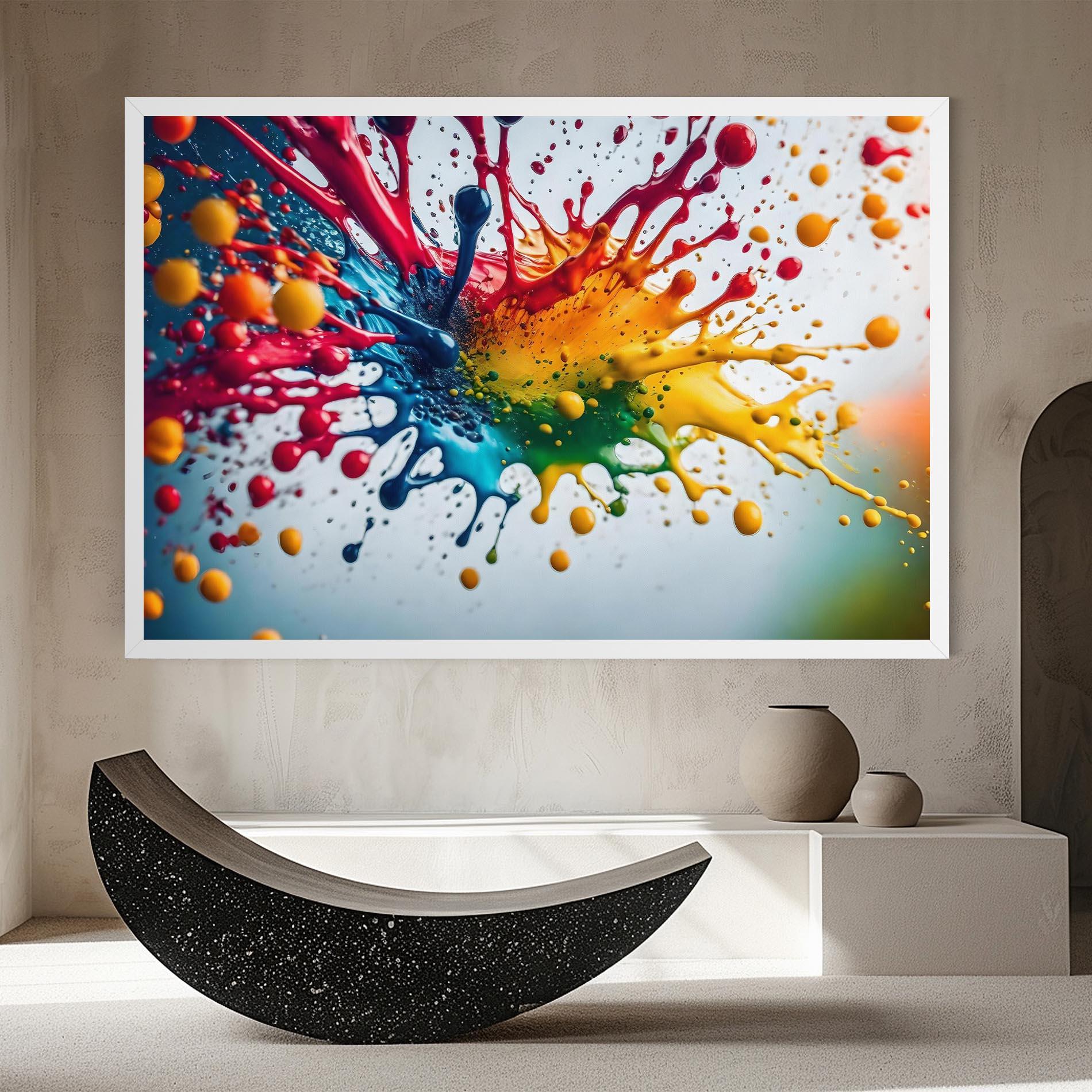 Leinwandbild Colorful Splash Rainbow mockup 8