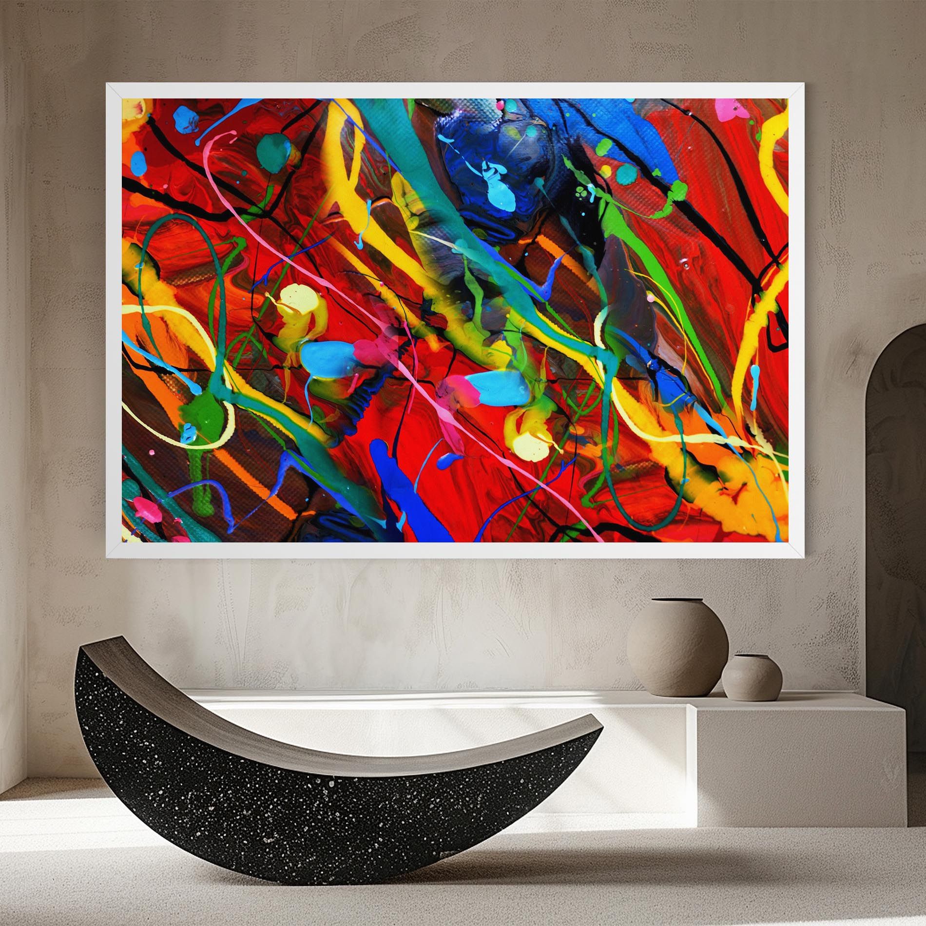 Hand Draw Red Painting mockup 8