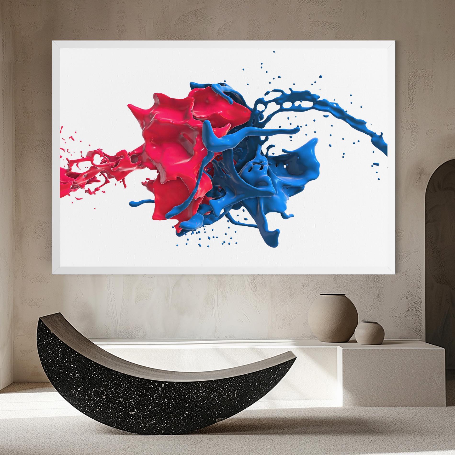 Leinwandbild Pink And Blue Splash mockup 8