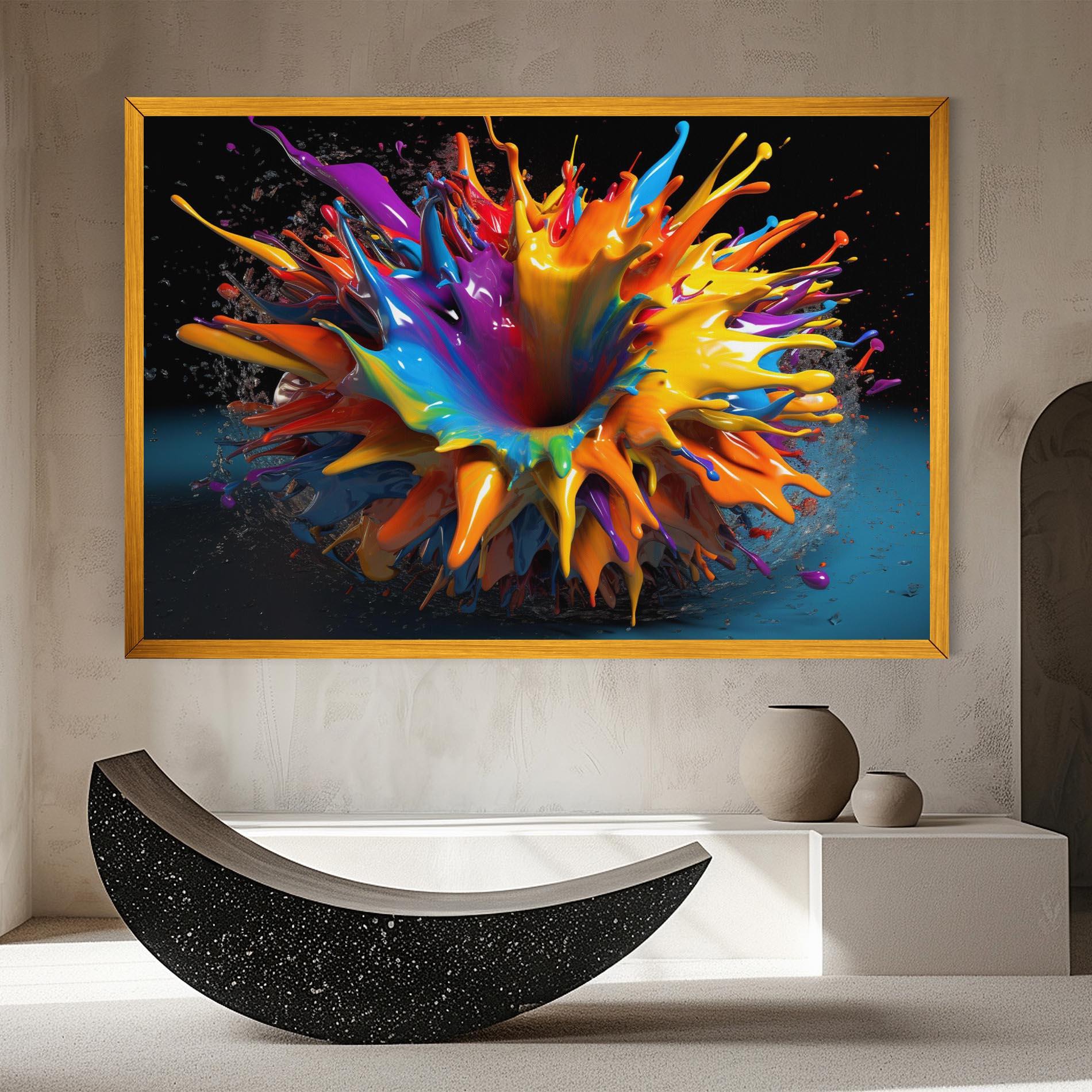 Leinwandbild 3d Color Splash mockup 8