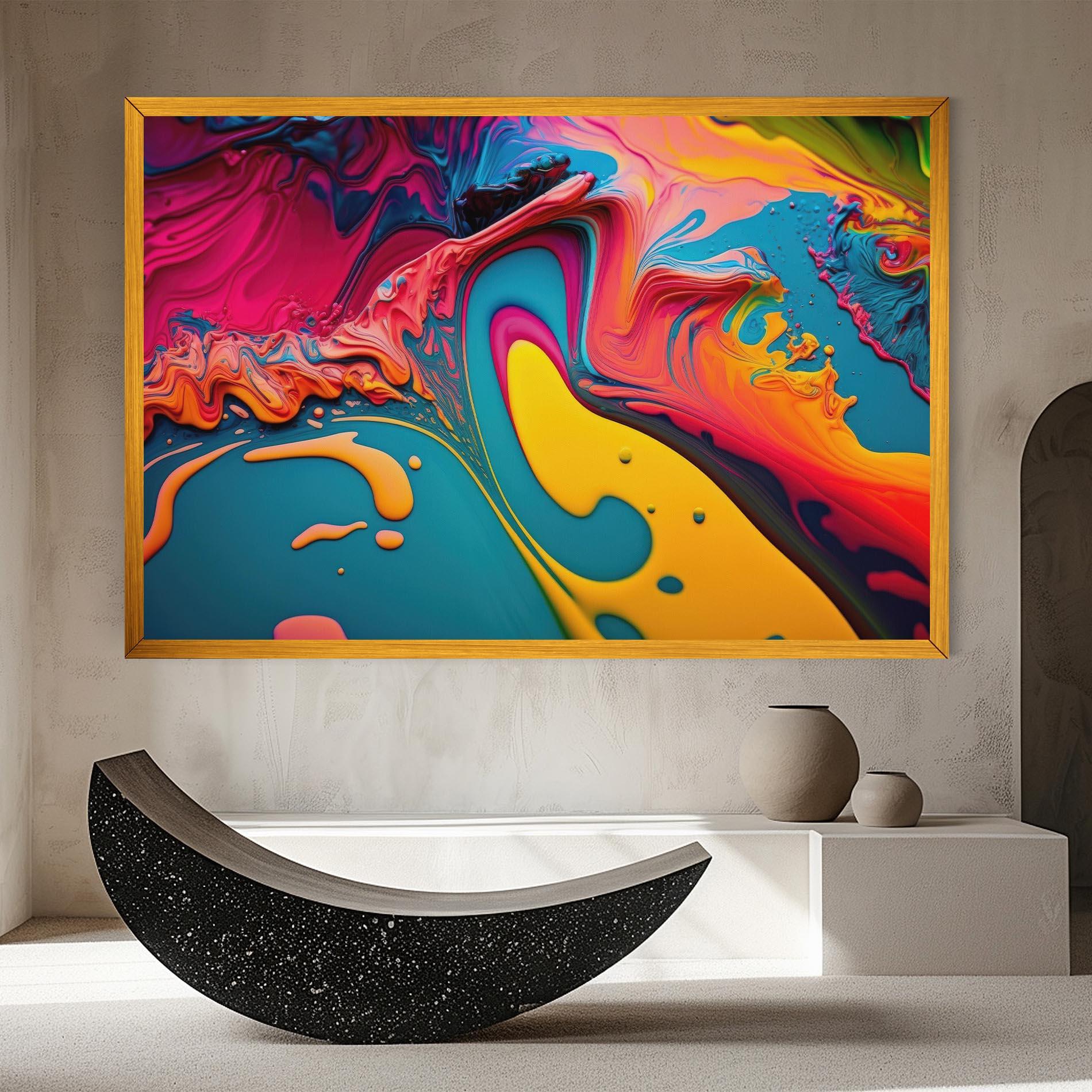 Leinwandbild Acrylic Close Up mockup 8