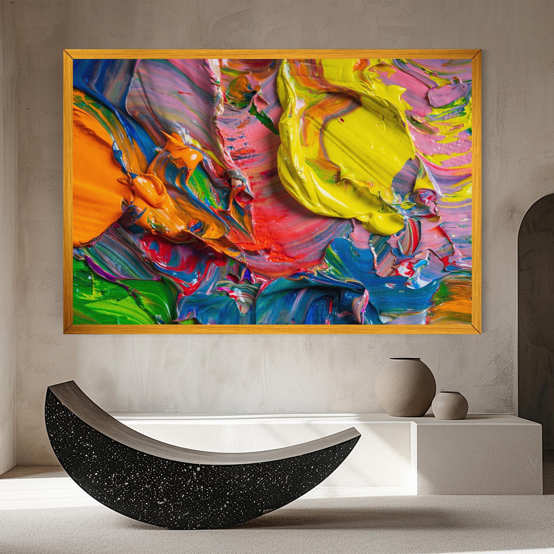 Leinwandbild Bright Oil Colors mockup 8