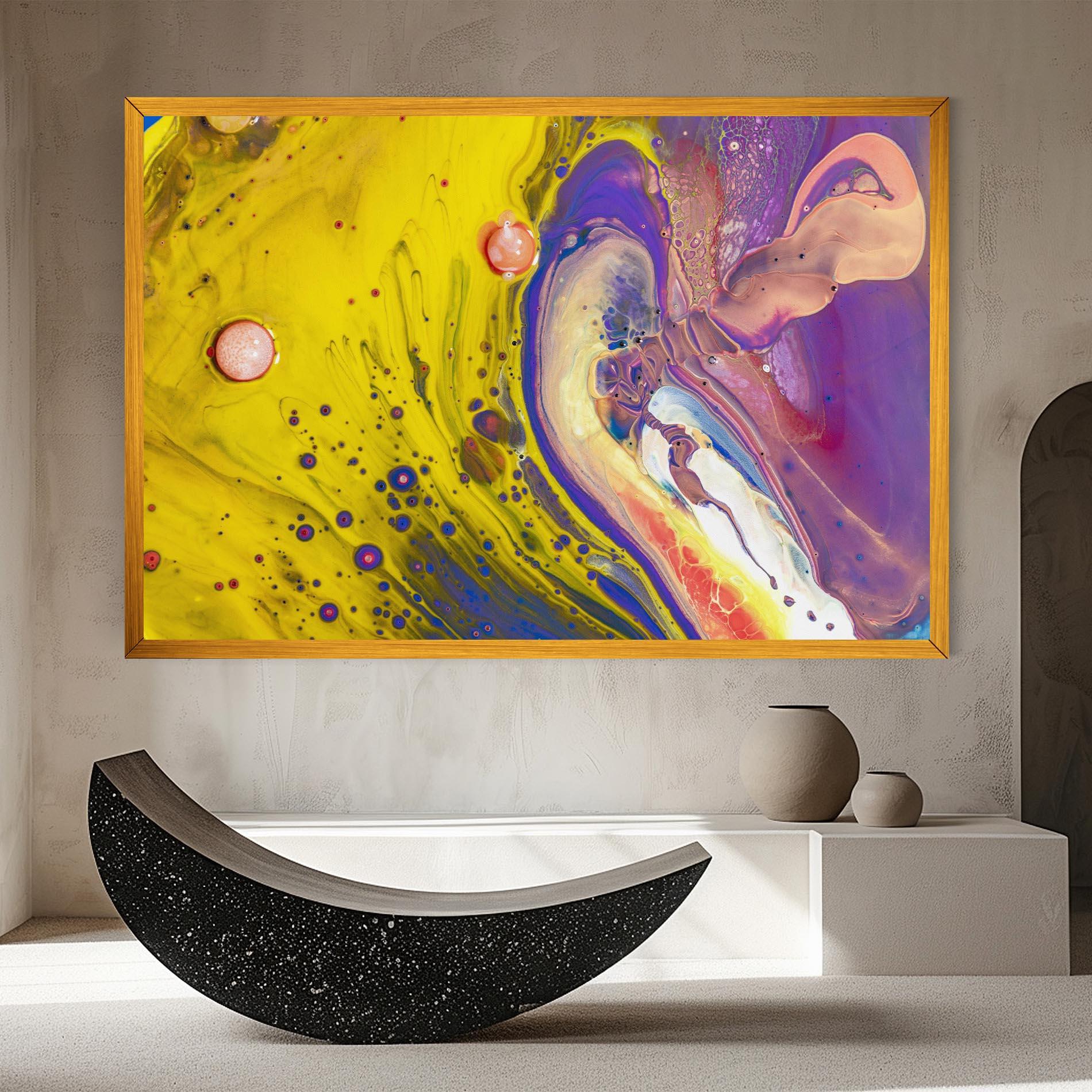 Leinwandbild Colorful Liquid Marble mockup 8