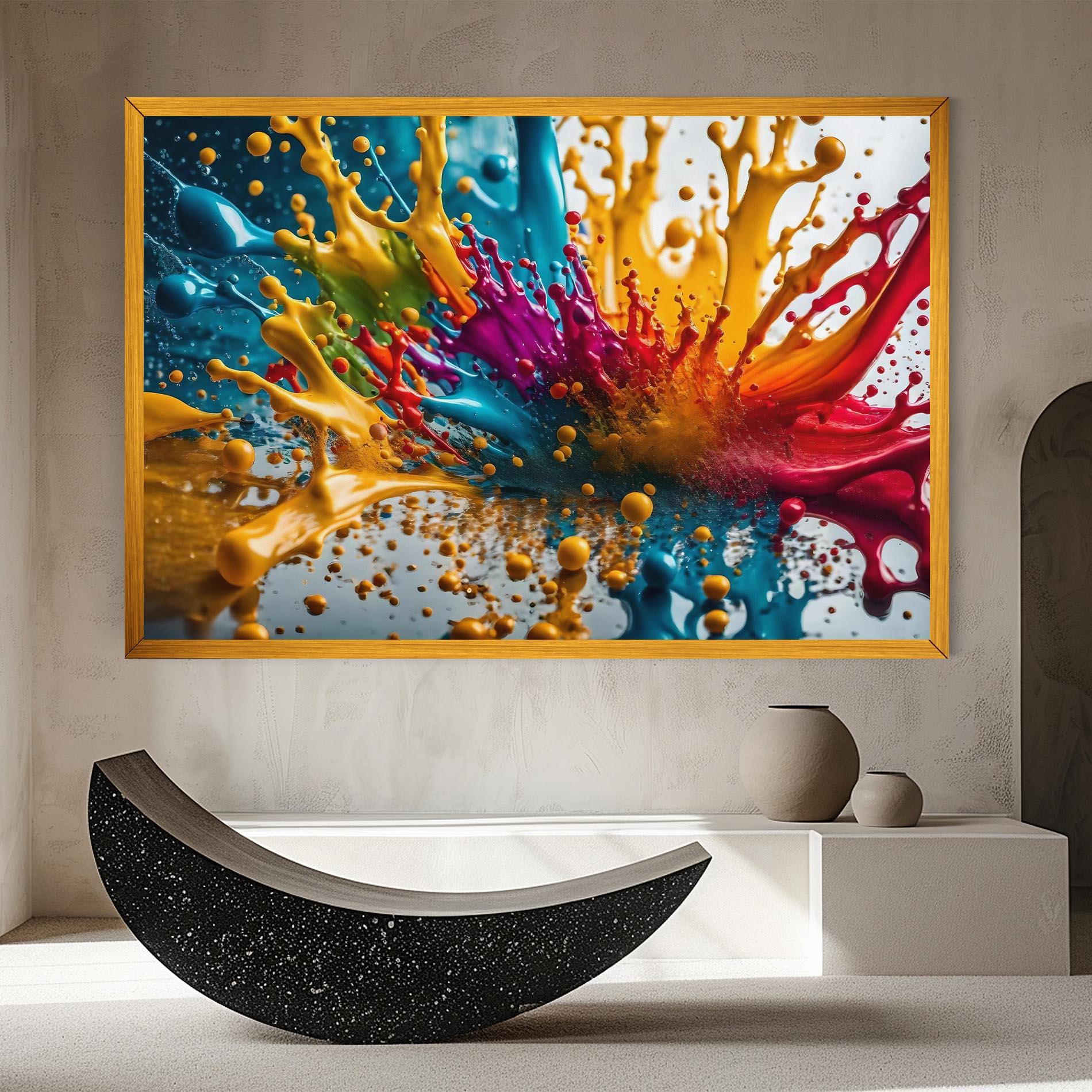 Leinwandbild Colorful Water Splash mockup 8