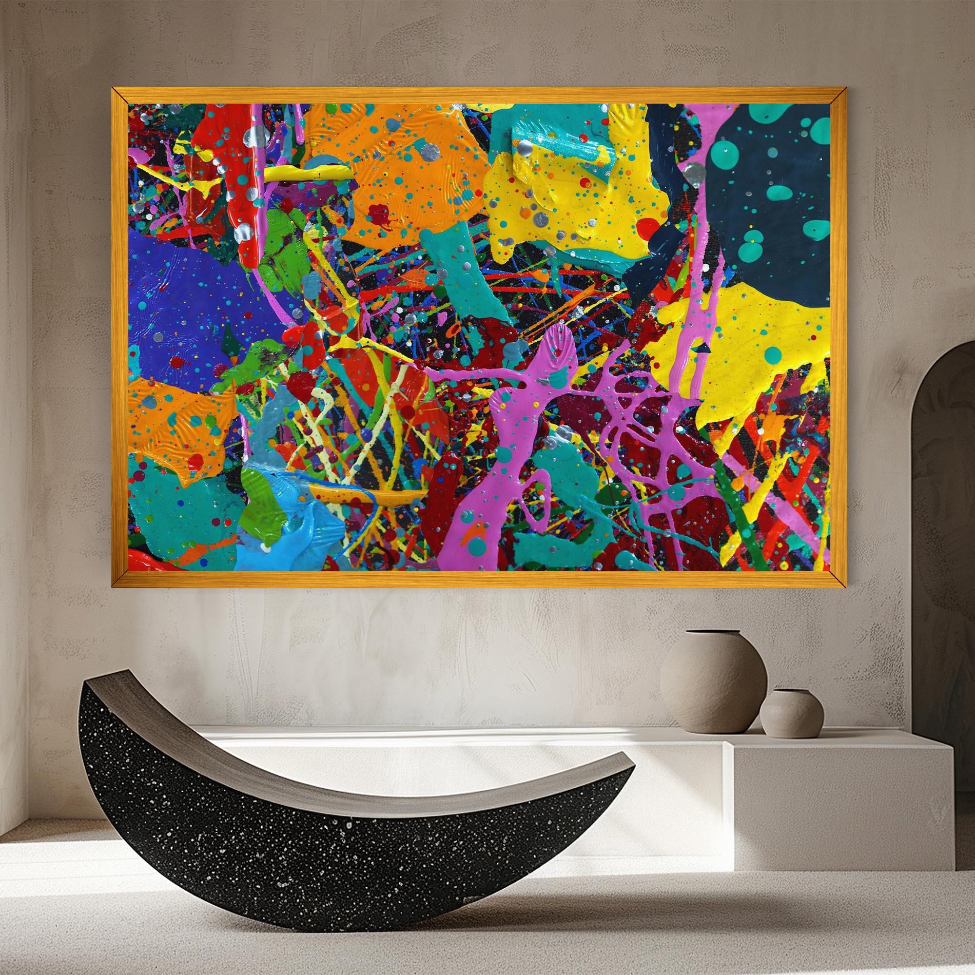 Leinwandbild Dark Panorama mockup 8