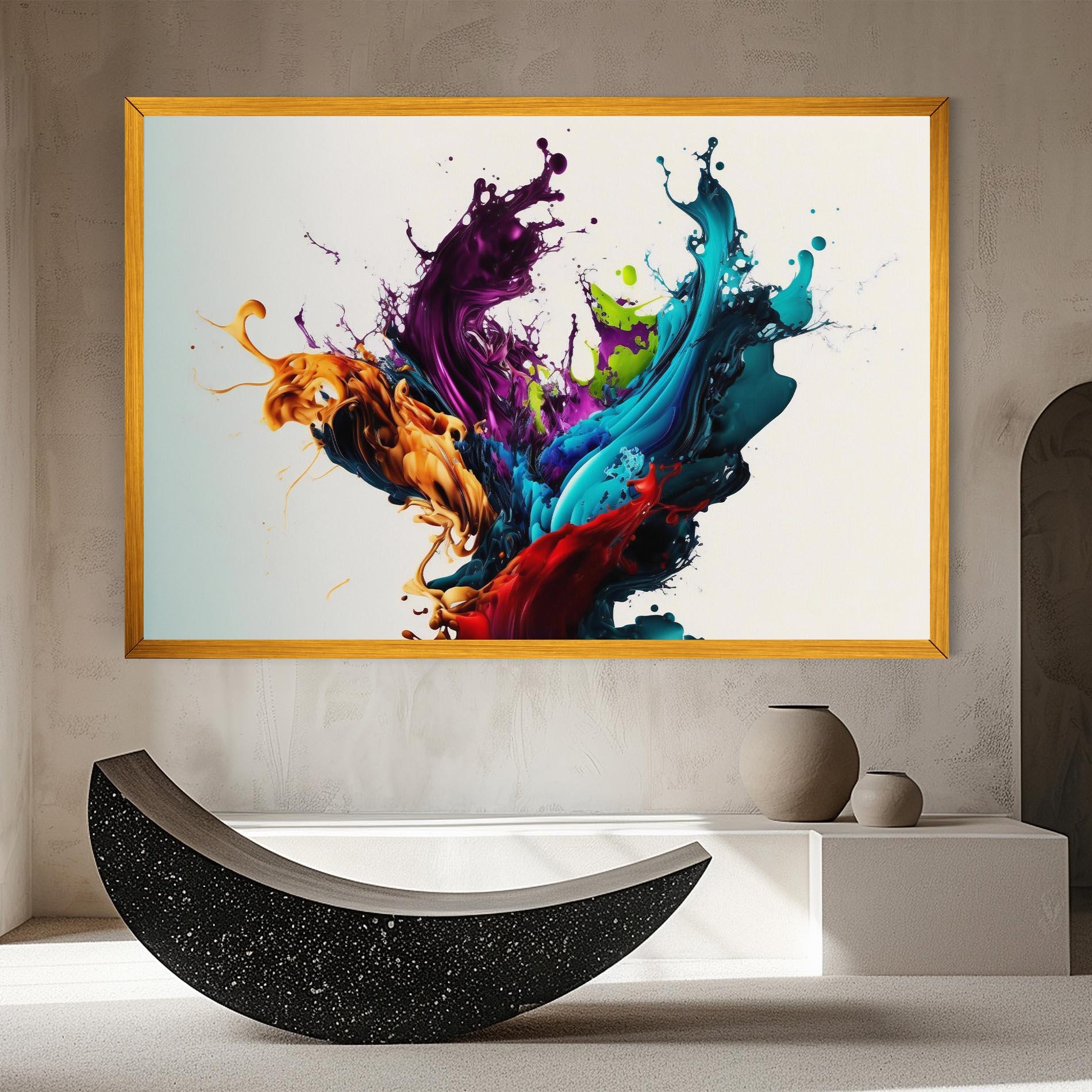 Leinwandbild Dark Purple Splash mockup 8