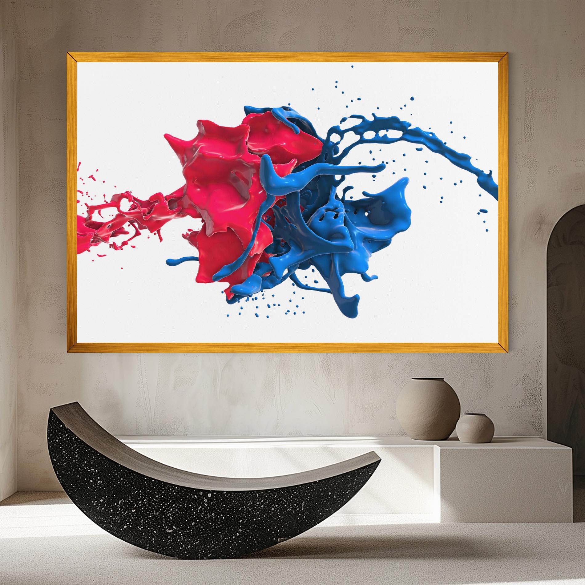 Leinwandbild Pink And Blue Splash mockup 8